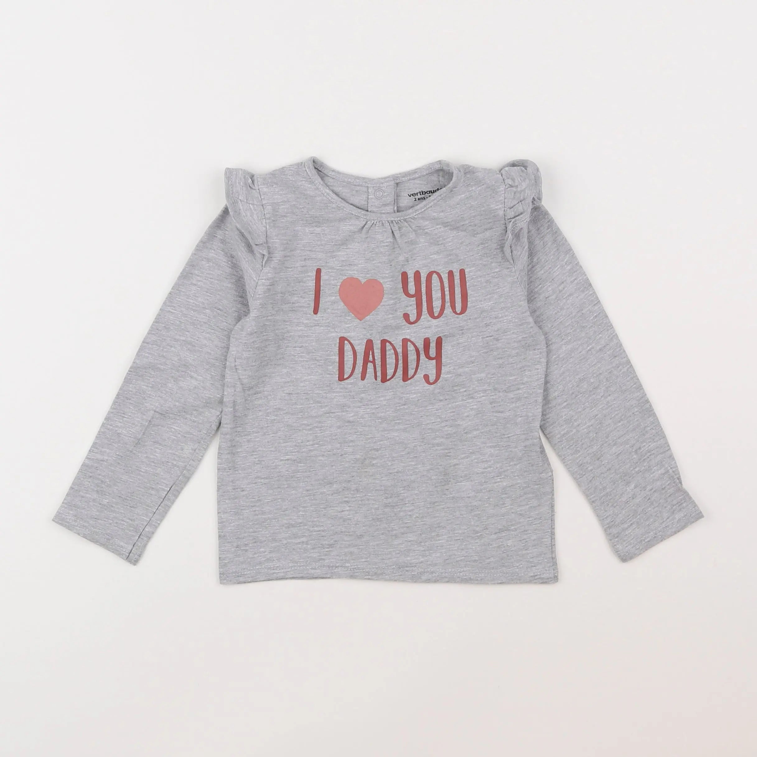 Vertbaudet - tee-shirt gris - 2 ans
