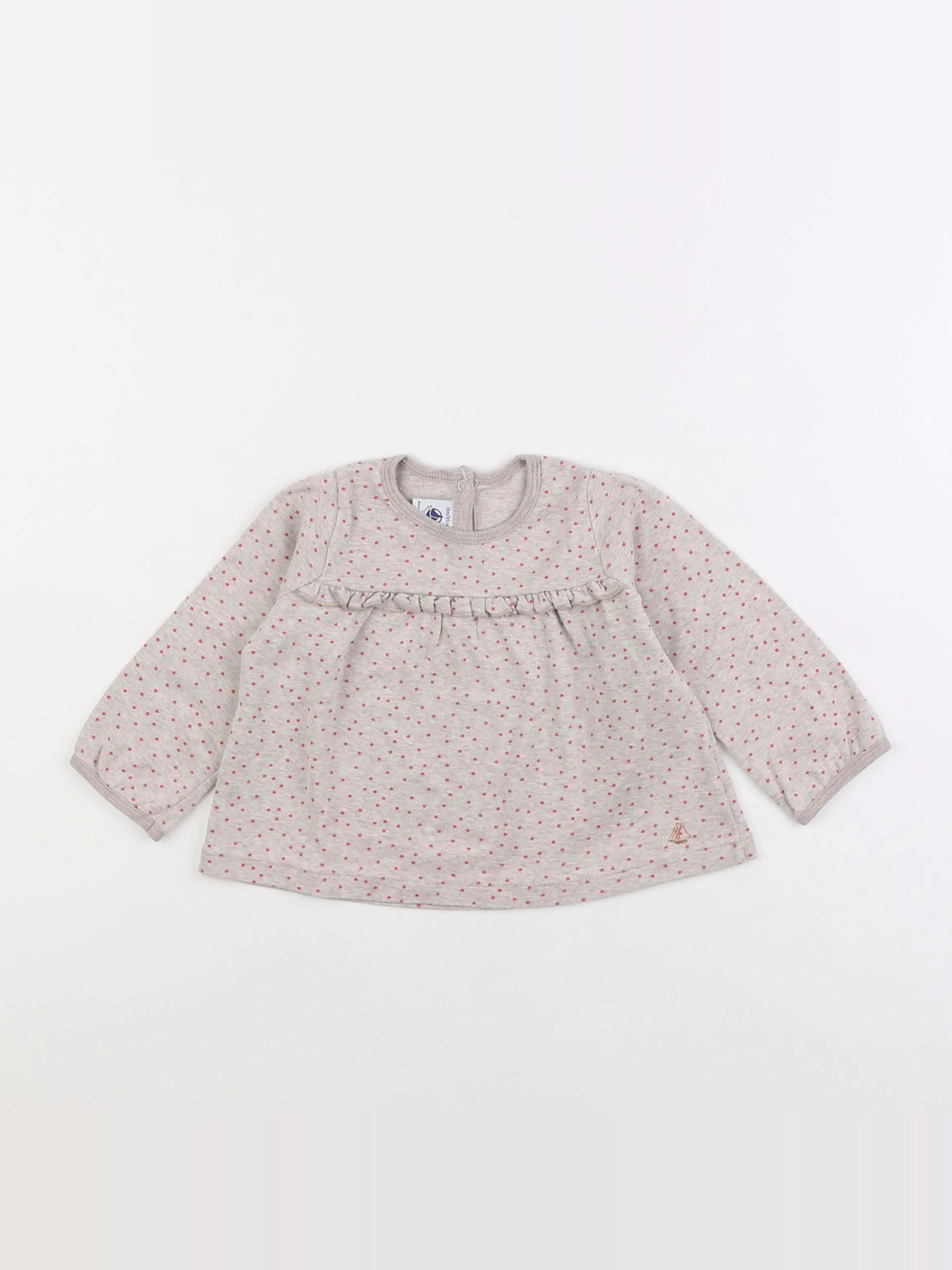 Petit Bateau - tee-shirt gris - 18 mois