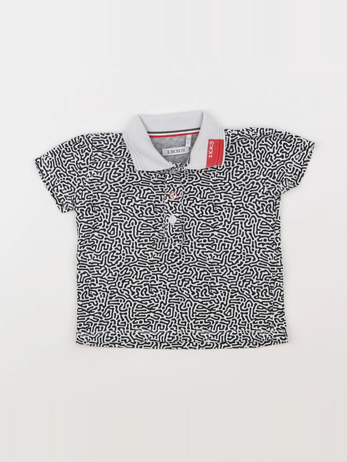 IKKS - polo noir - 6 mois