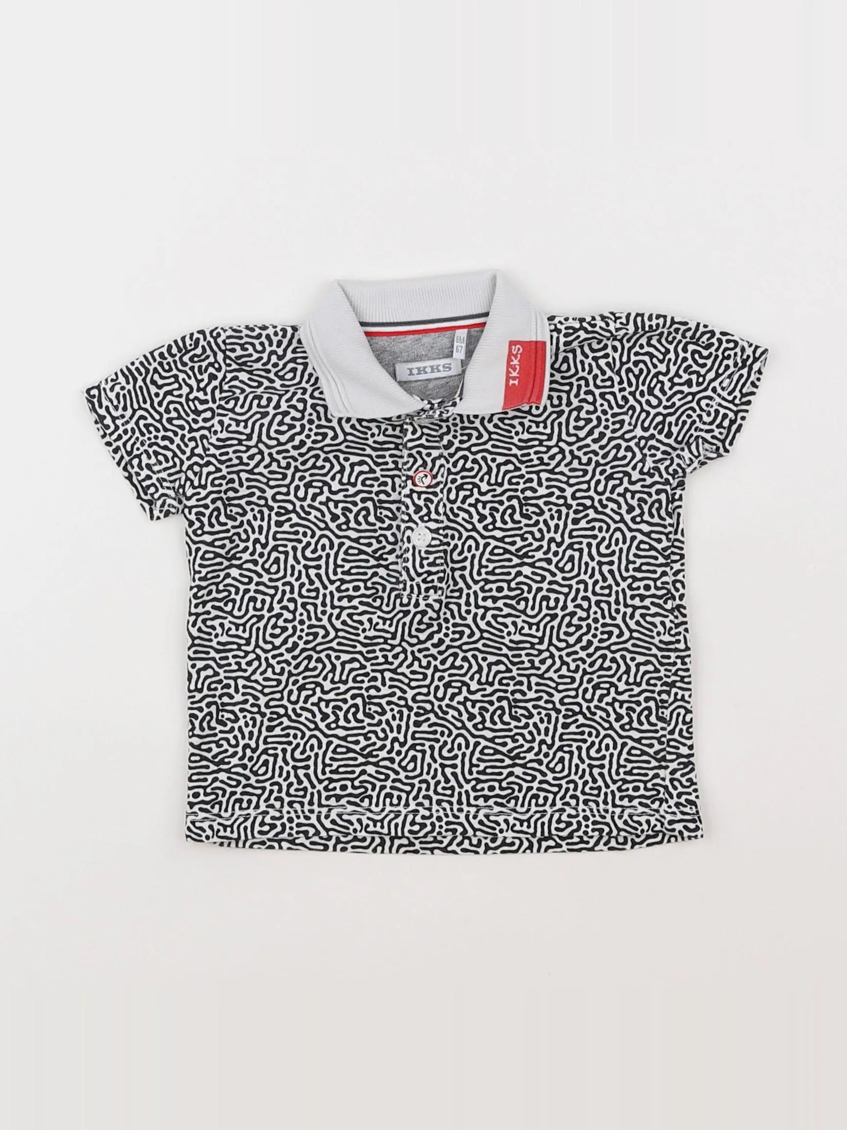 IKKS - polo noir - 6 mois