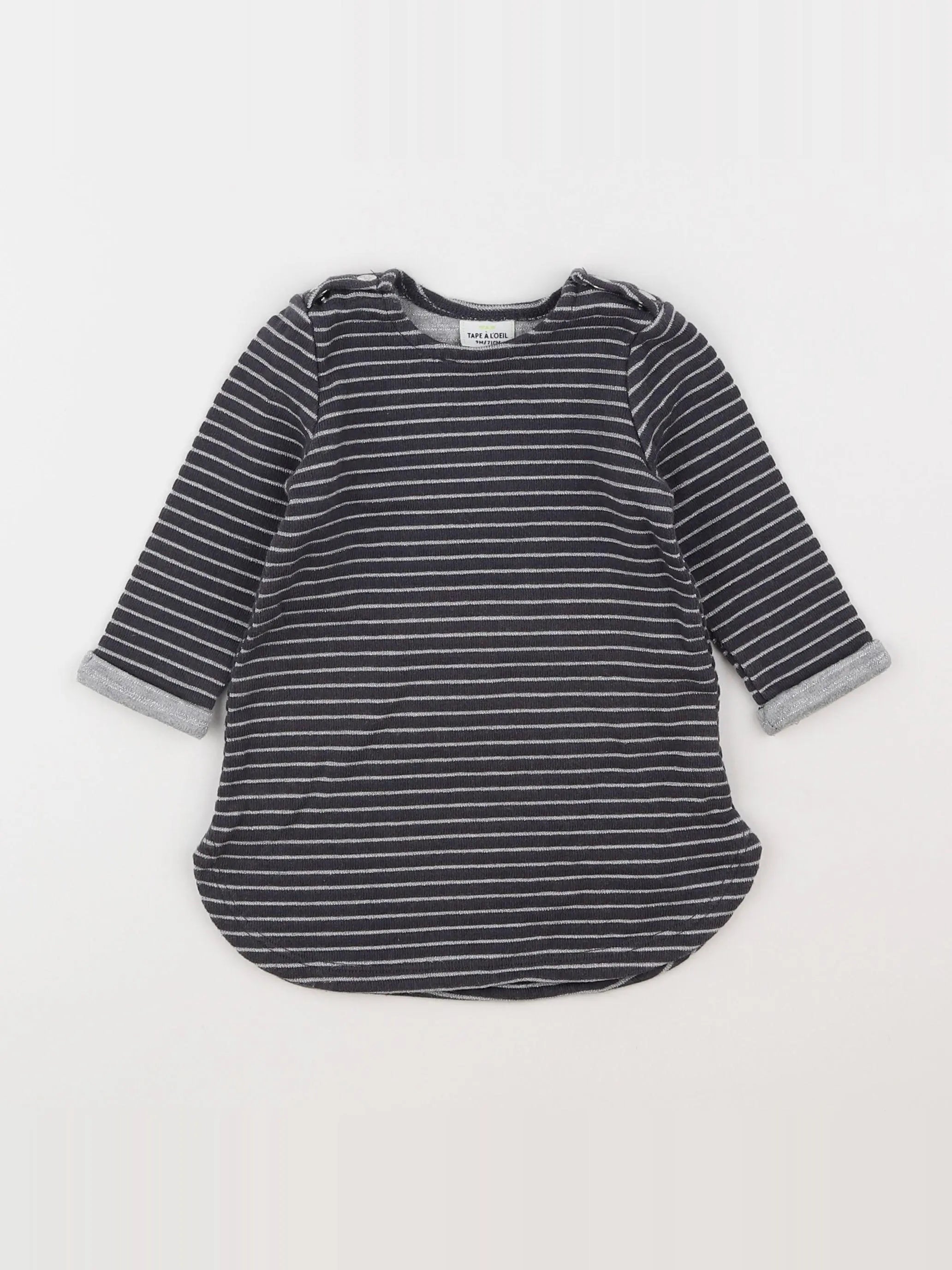 Tape à l'oeil - robe gris, argent - 9 mois
