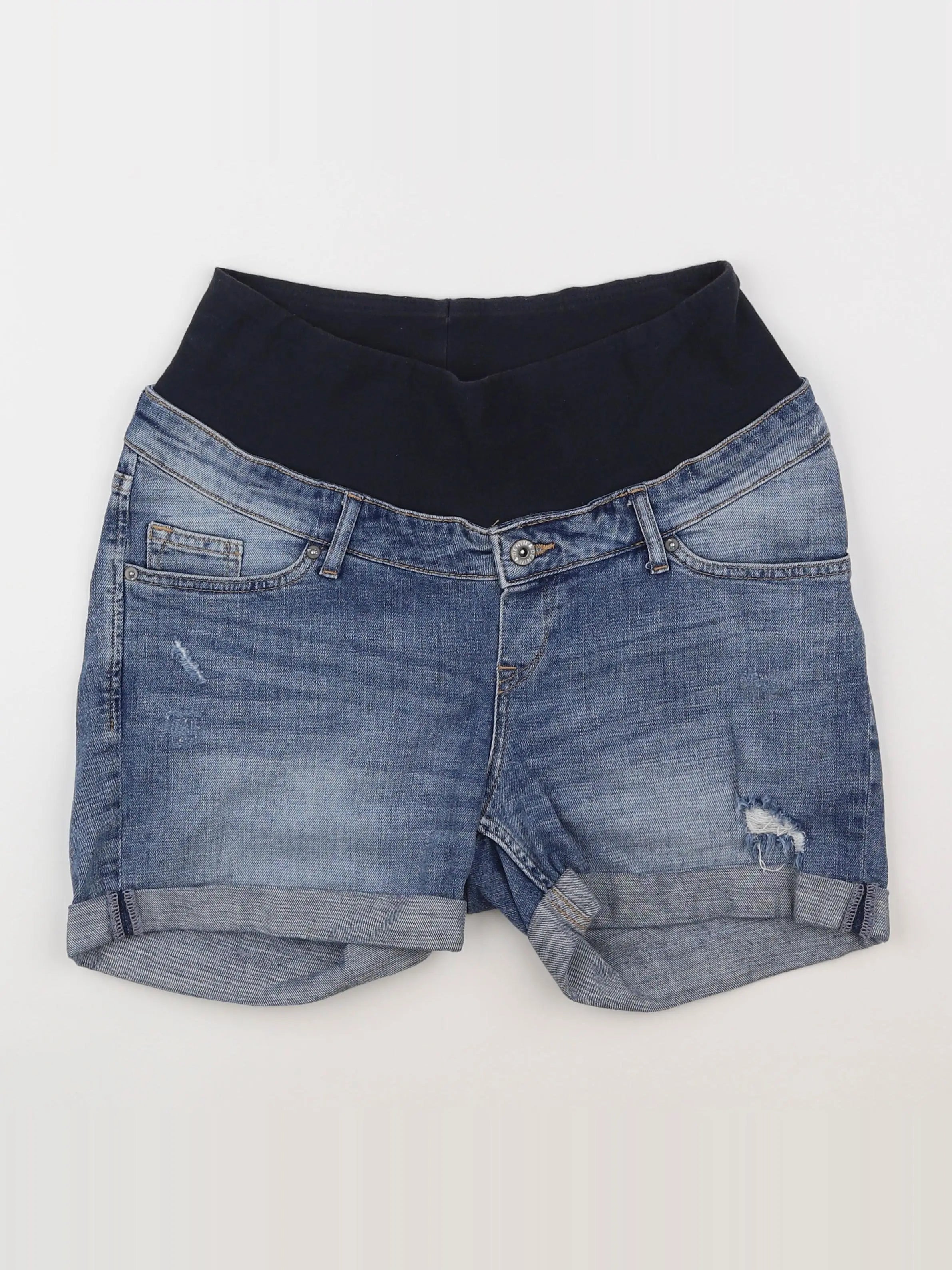 H&M - short grossesse bleu - 38