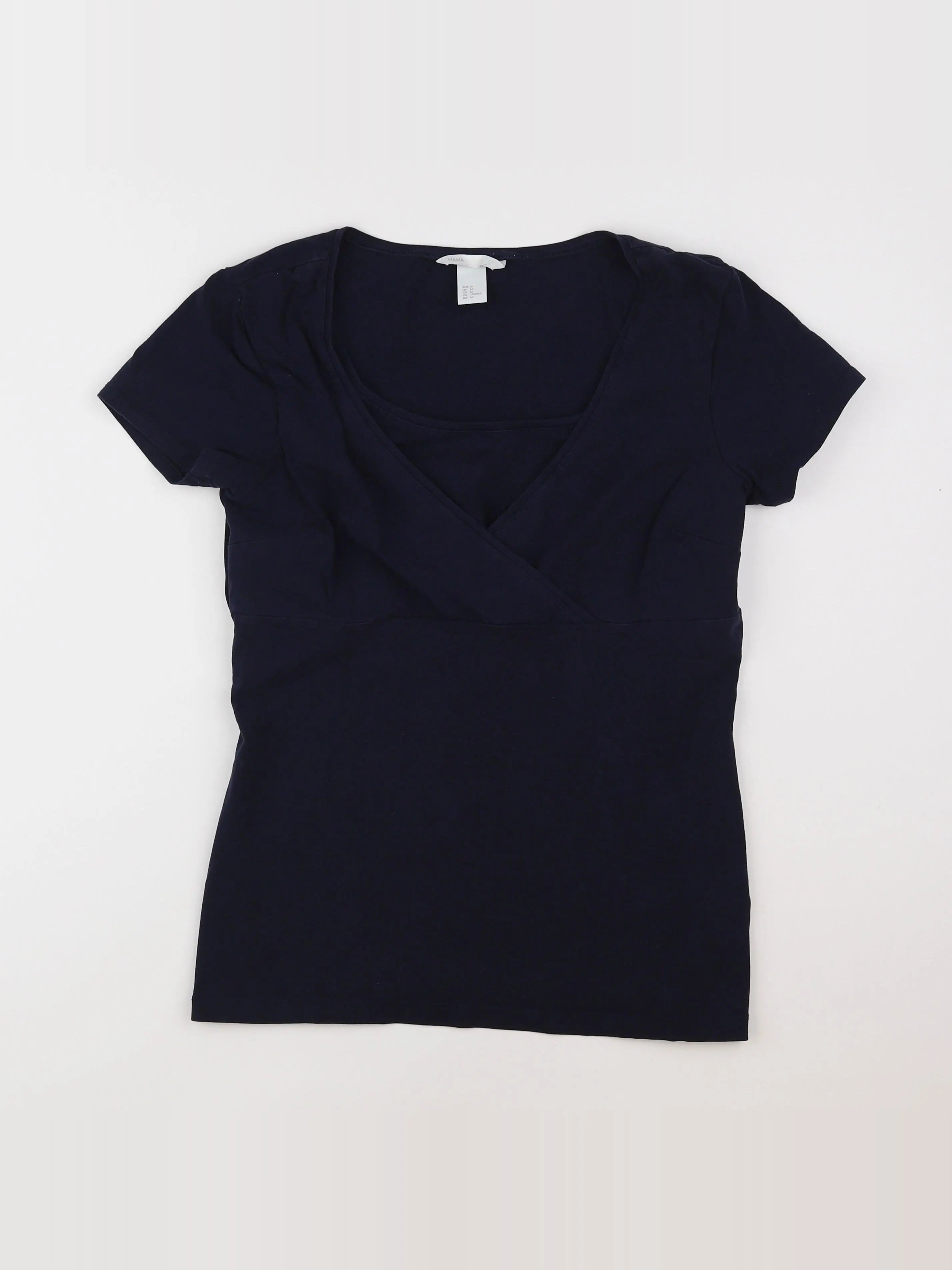 H&M - tee-shirt grossesse bleu - 38