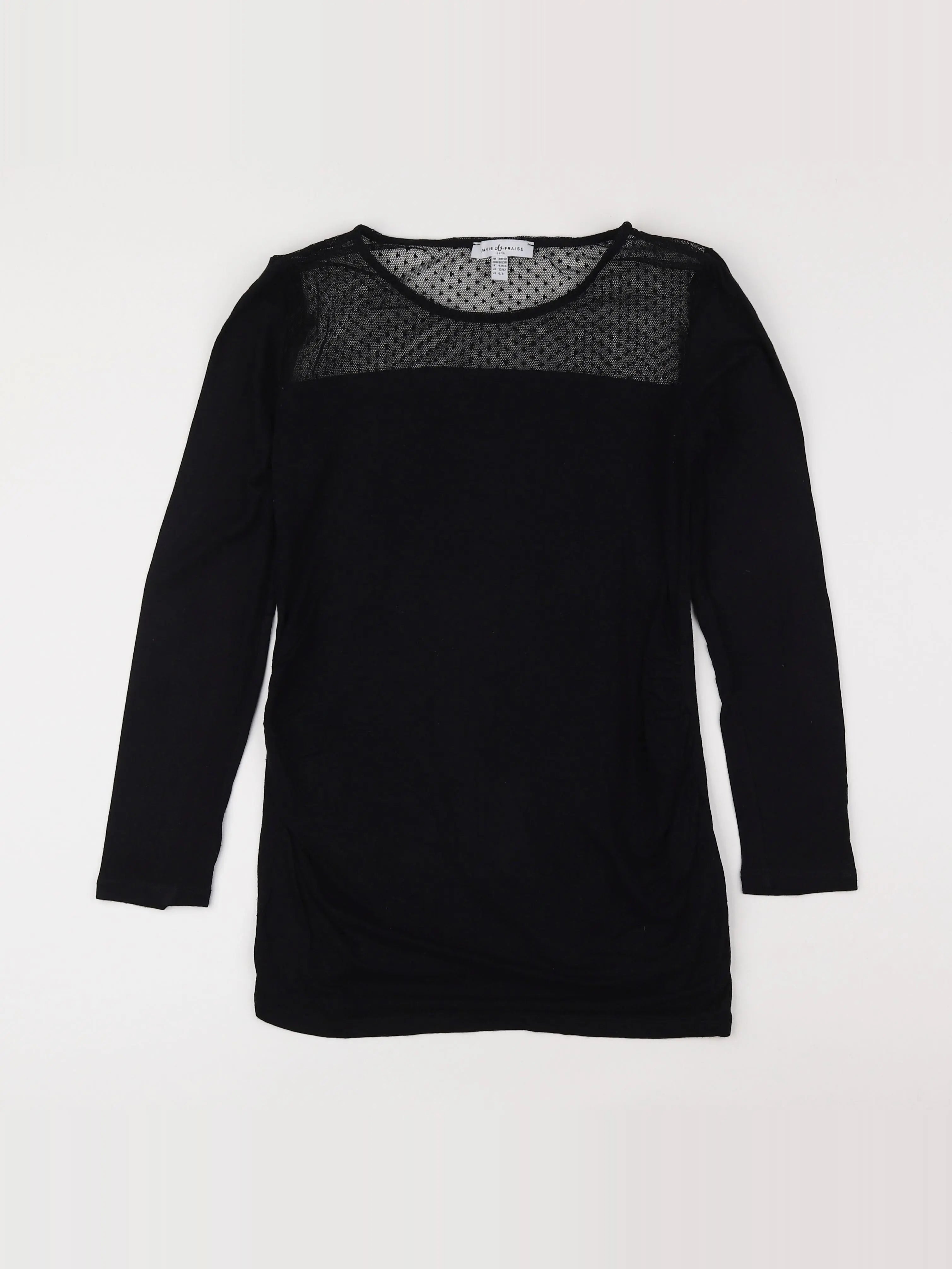 Envie de fraise - tee-shirt grossesse noir - 42 à 44