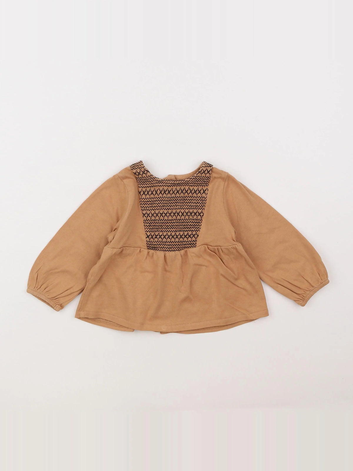Vertbaudet - tee-shirt marron - 9 mois