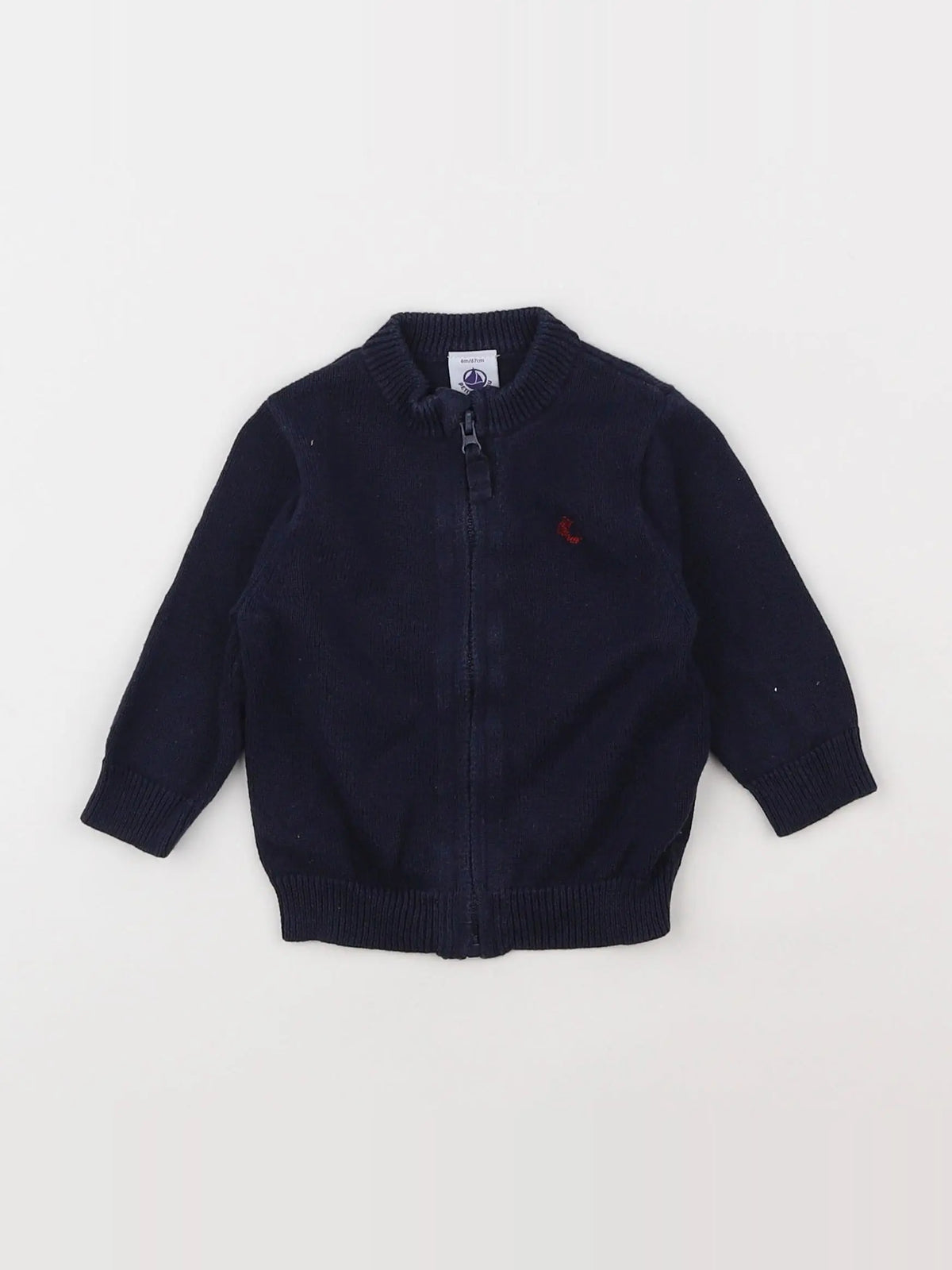 Petit Bateau - gilet bleu - 6 mois