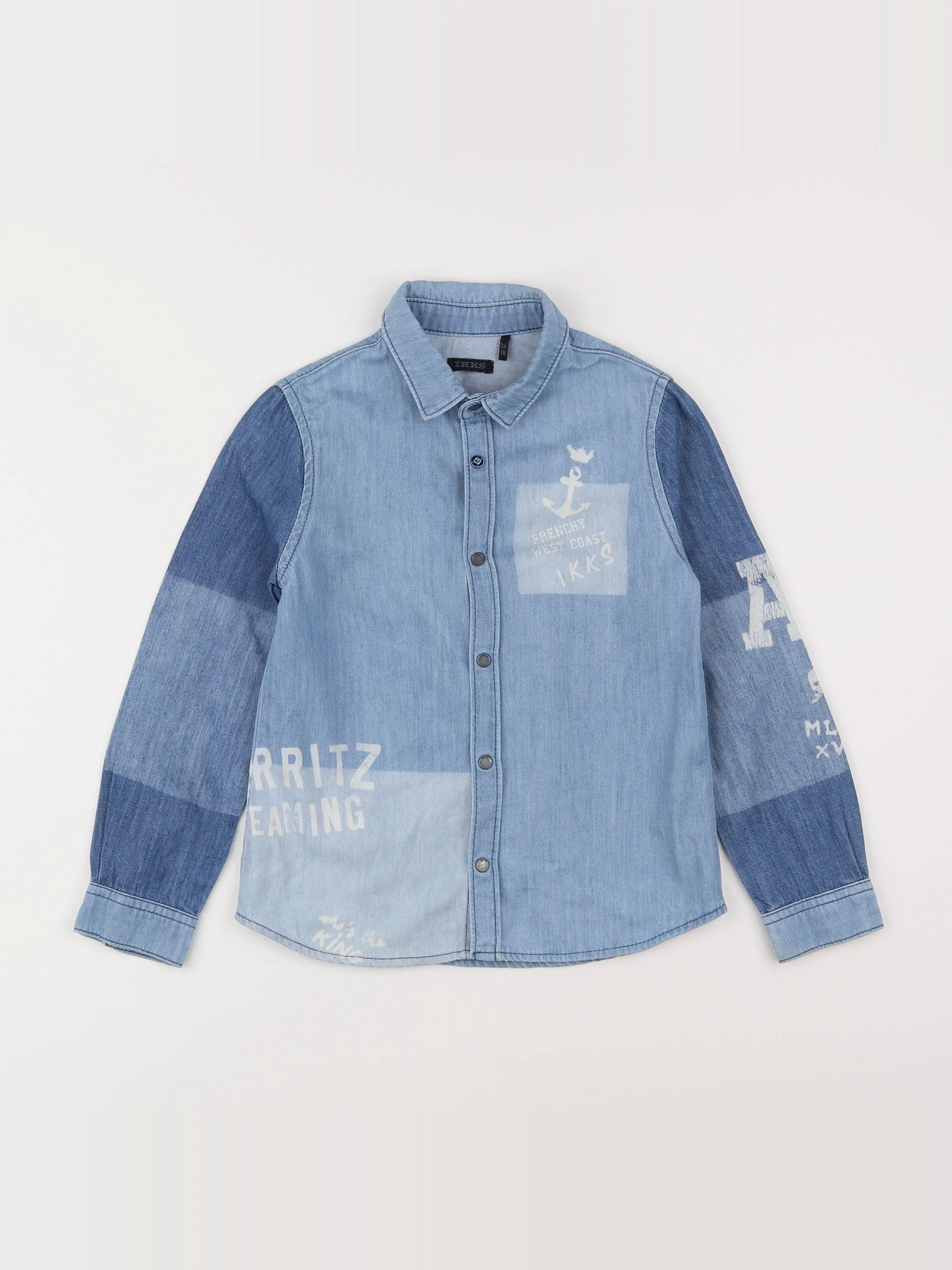 IKKS - chemise bleu - 6 ans