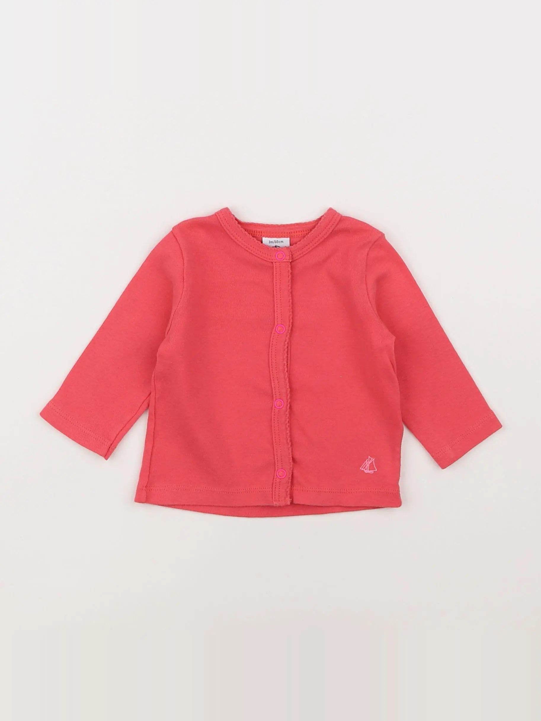 Petit Bateau - tee-shirt rose - 3 mois