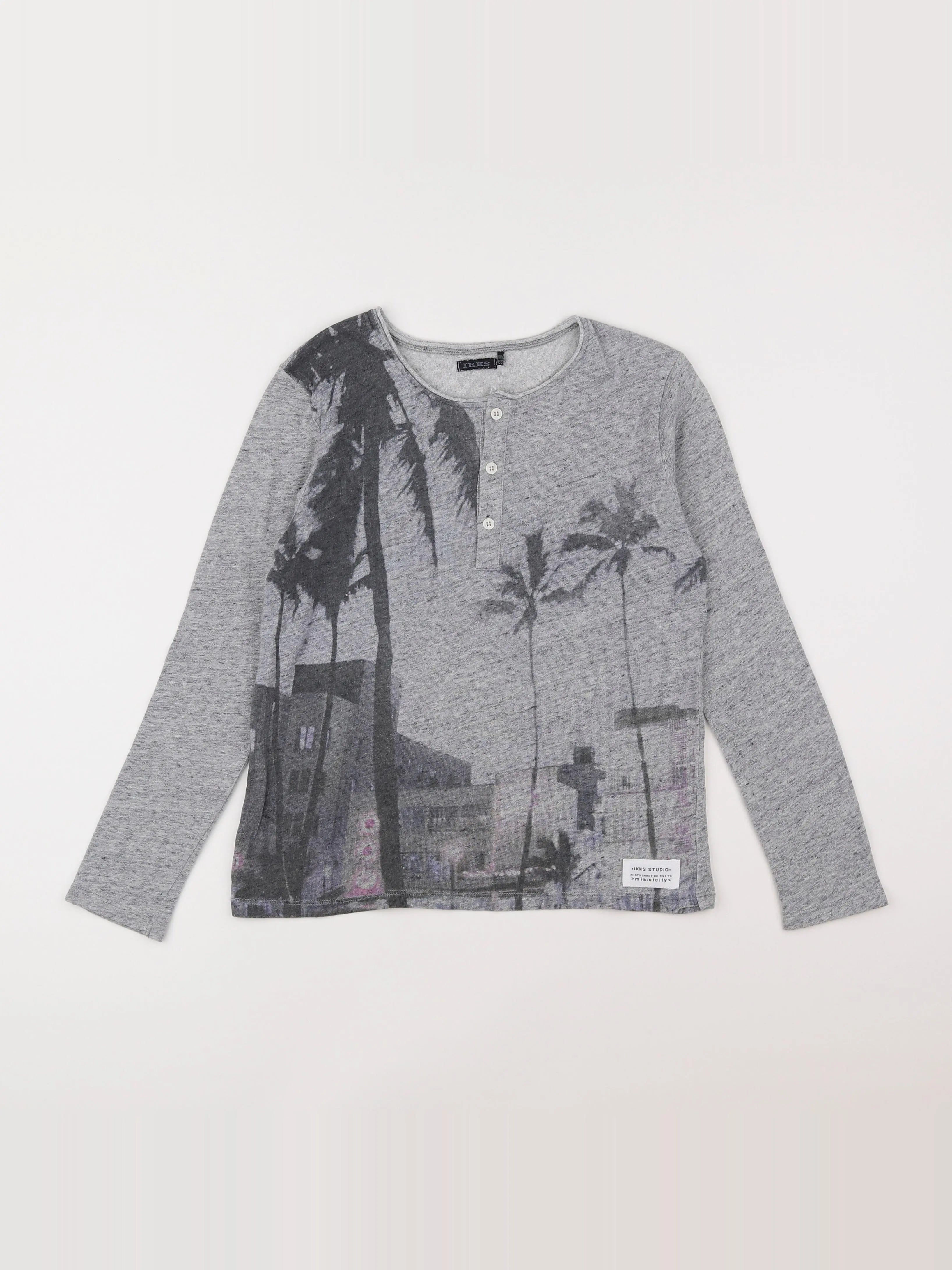 IKKS - tee-shirt gris - 10 ans