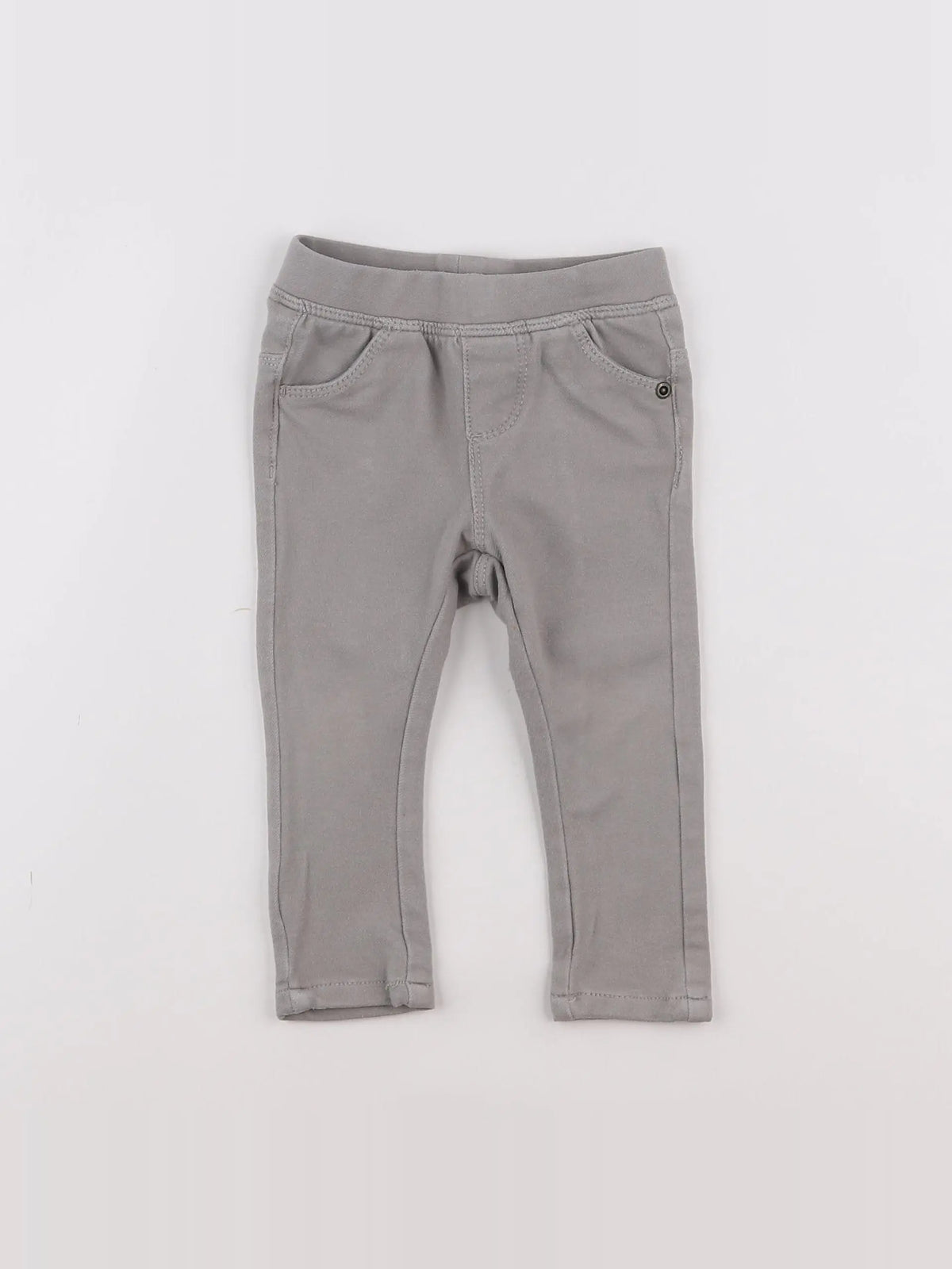 Vertbaudet - jegging gris - 12 mois