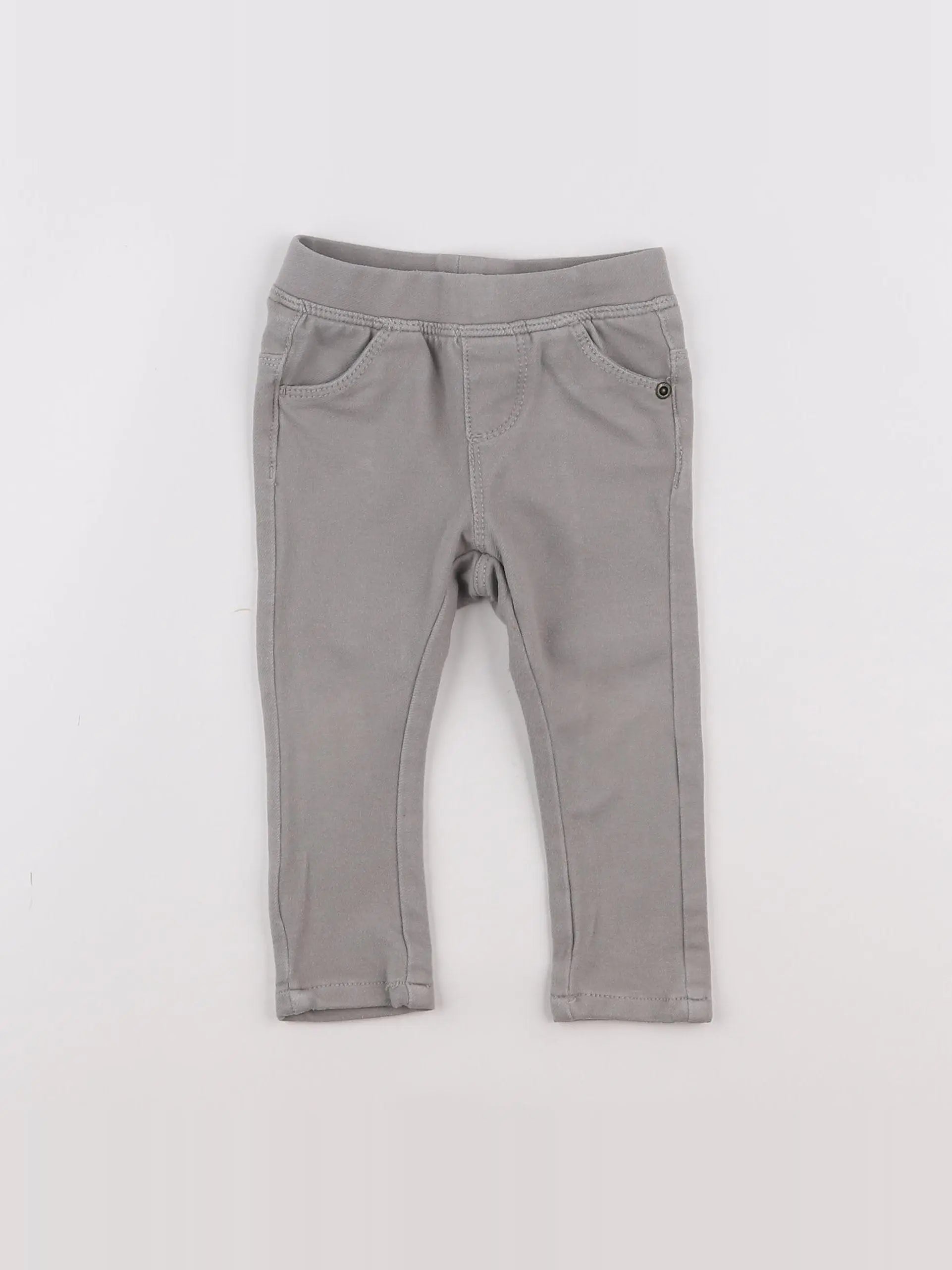 Vertbaudet - jegging gris - 12 mois