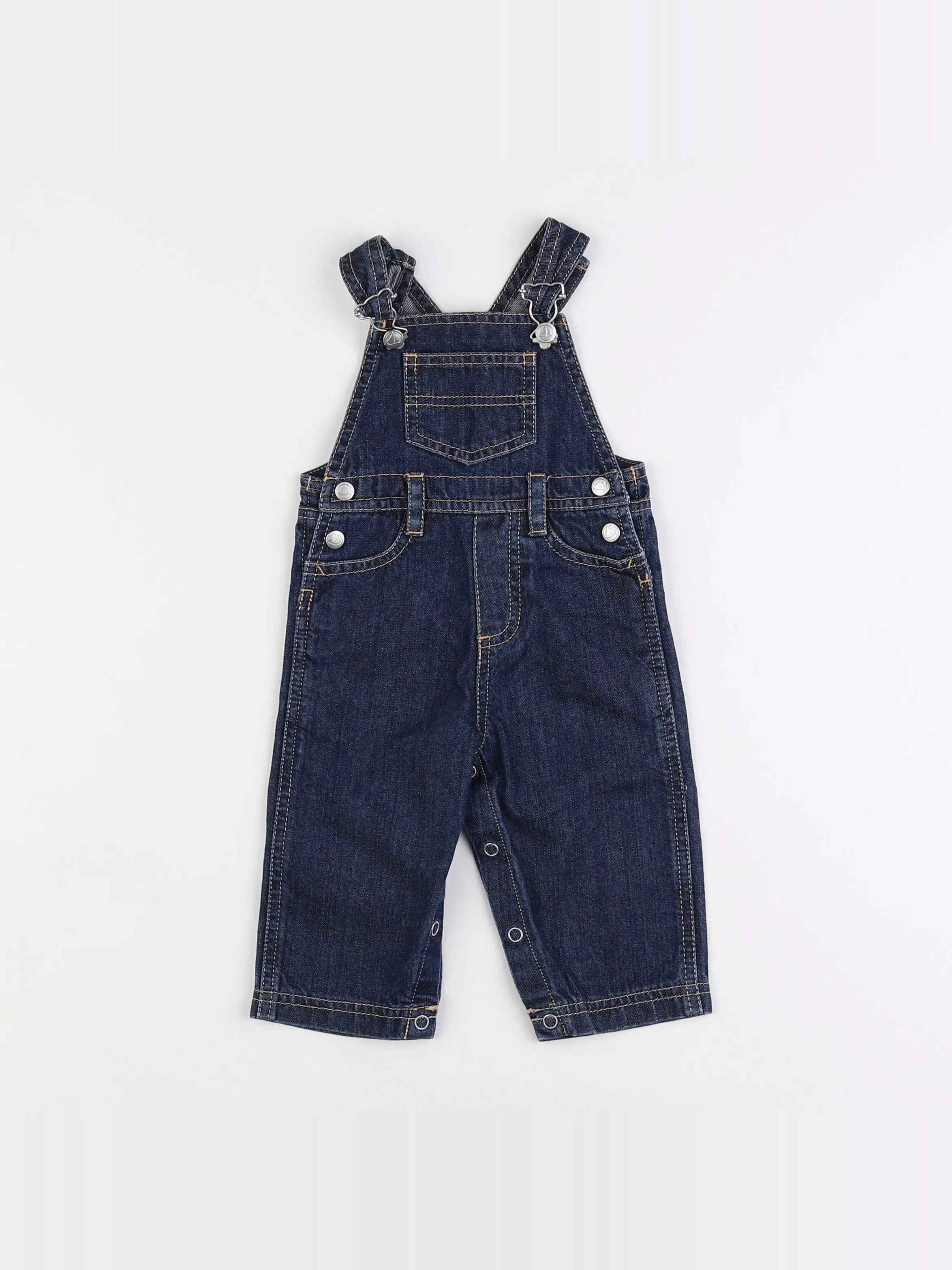 Petit Bateau - salopette bleu - 6 mois