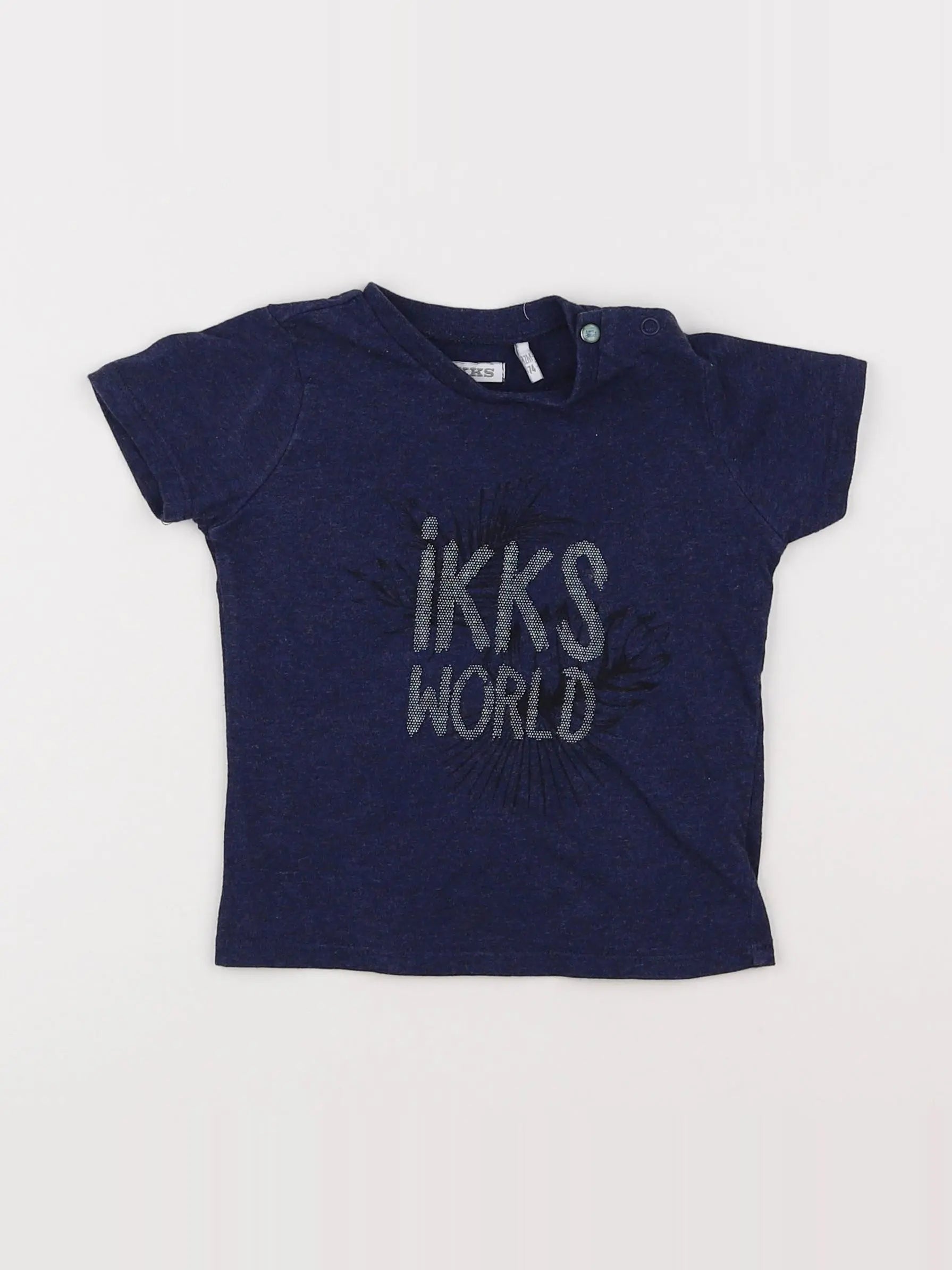 IKKS - tee-shirt bleu - 12 mois