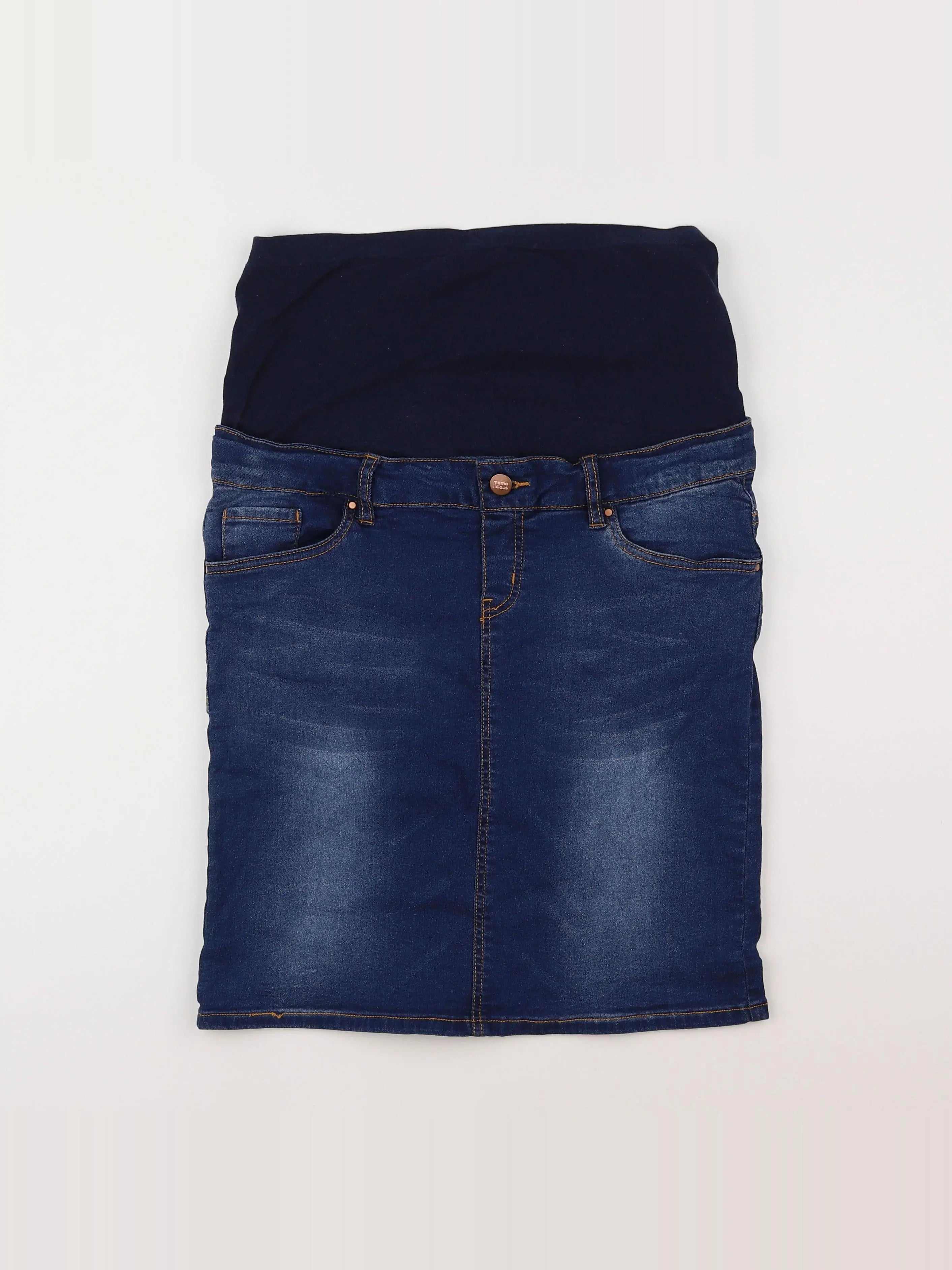 Mamalicious - jupe grossesse bleu - 38