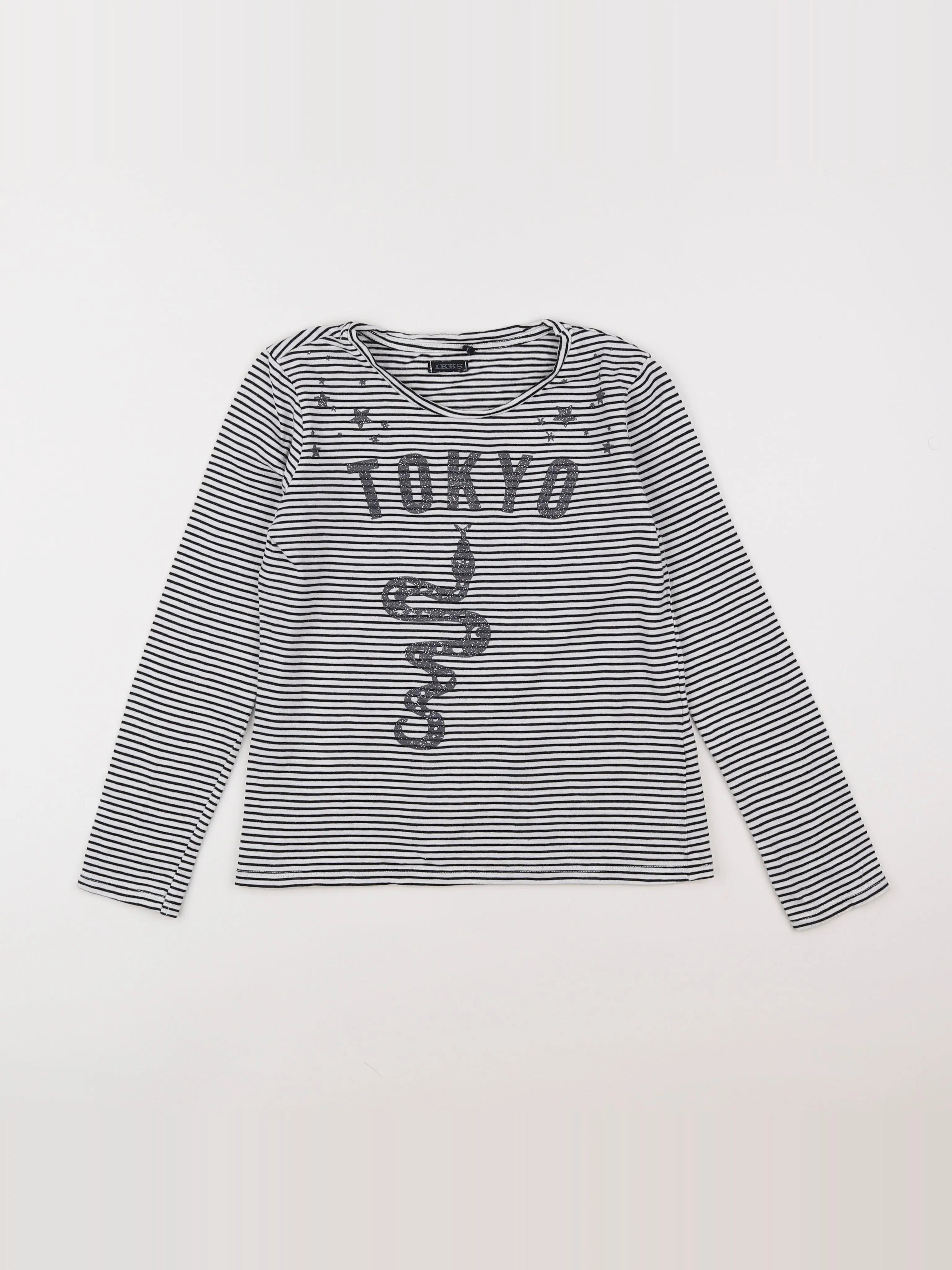 IKKS - tee-shirt gris - 10 ans
