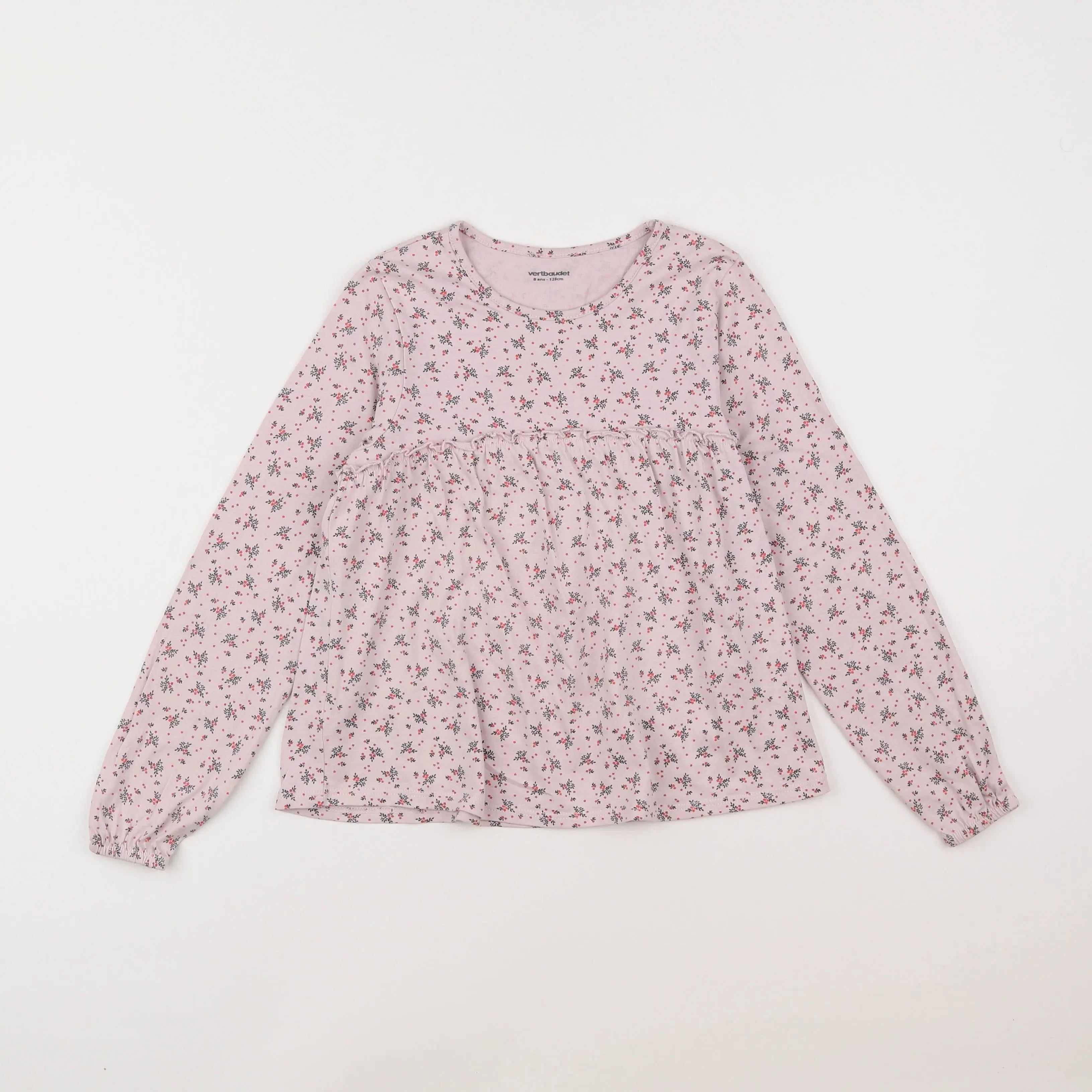 Vertbaudet - tee-shirt rose - 8 ans