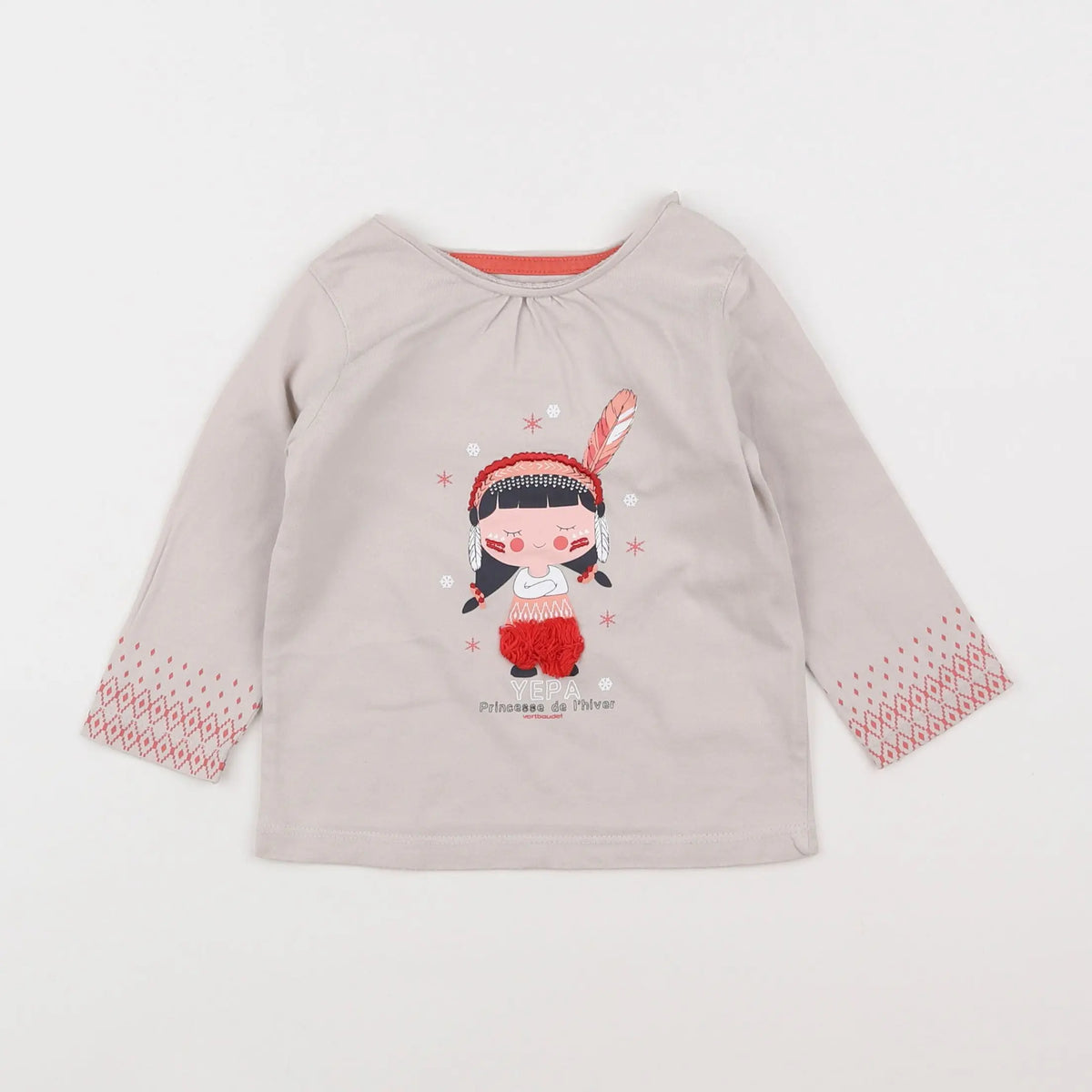 Vertbaudet - tee-shirt gris - 12 mois
