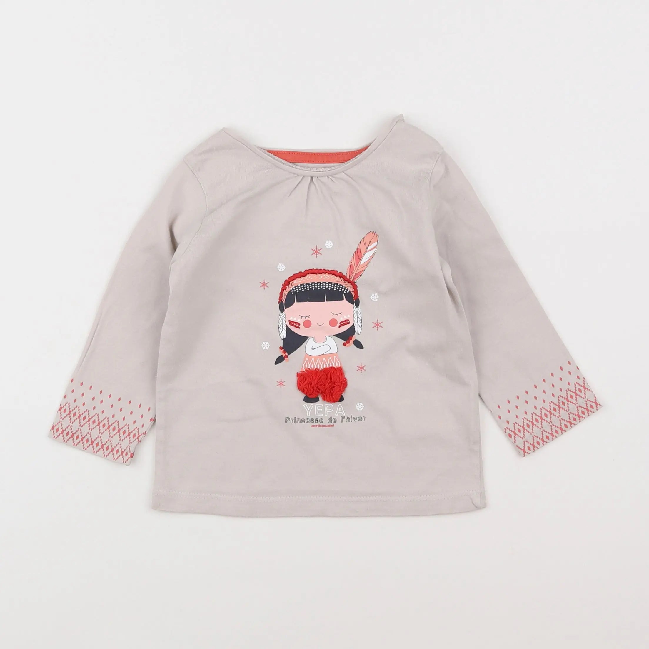 Vertbaudet - tee-shirt gris - 12 mois