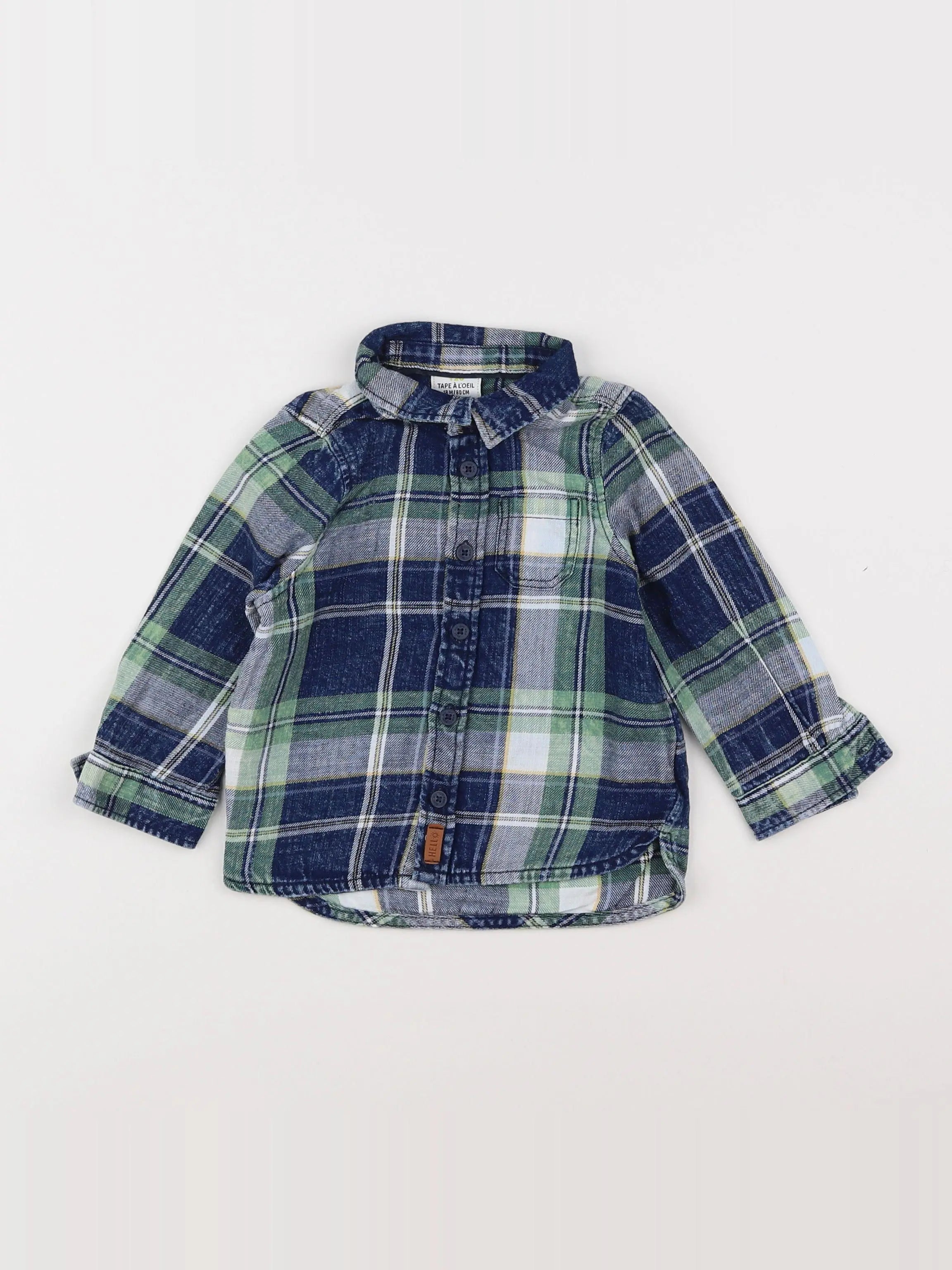 Tape à l'oeil - chemise bleu - 18 mois