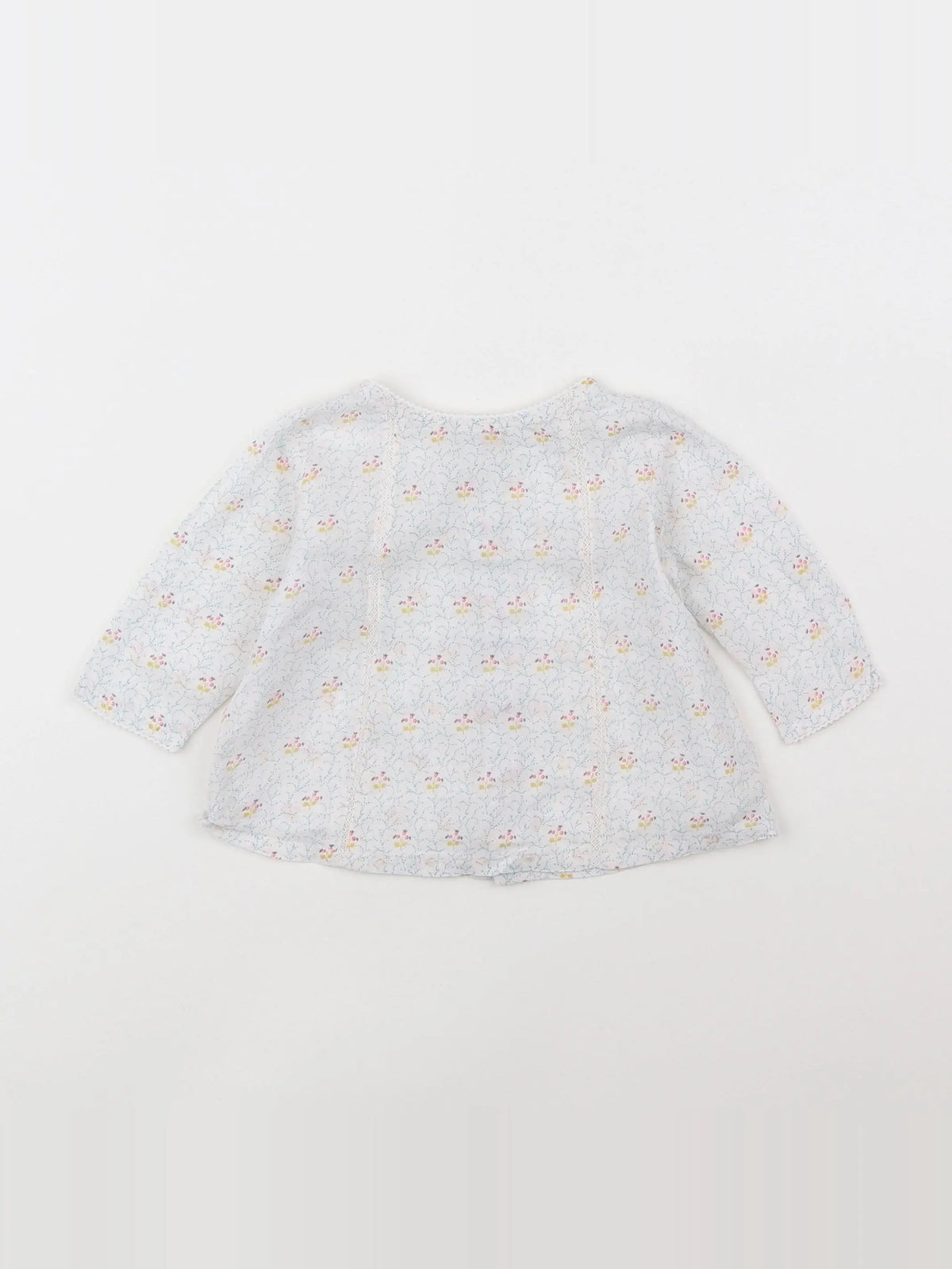 Boutchou - blouse beige, vert - 6 mois