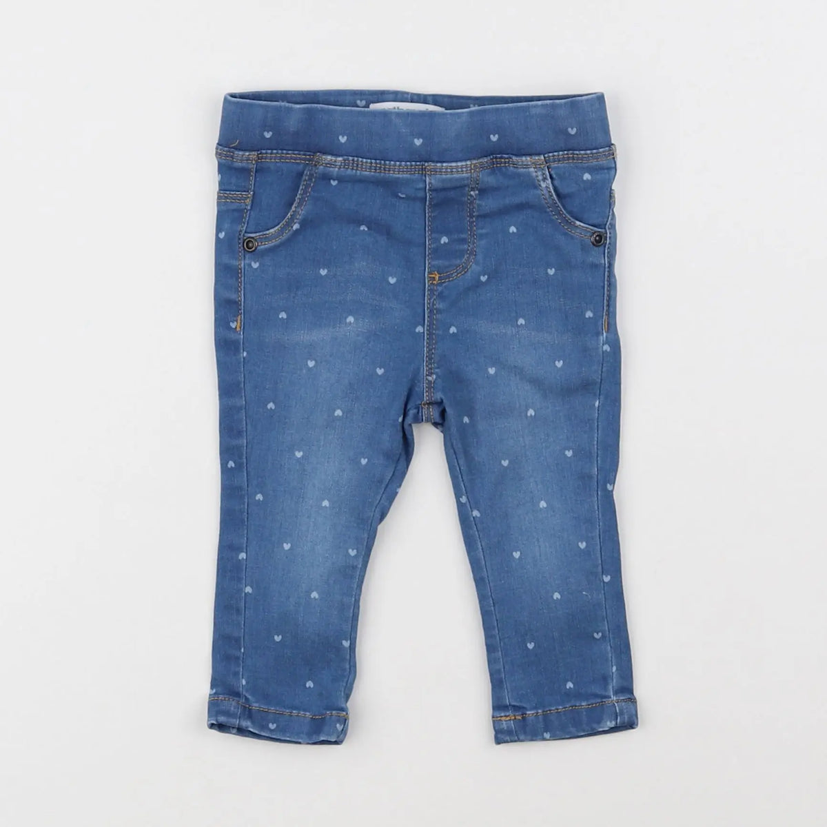 Vertbaudet - jegging bleu - 6 mois