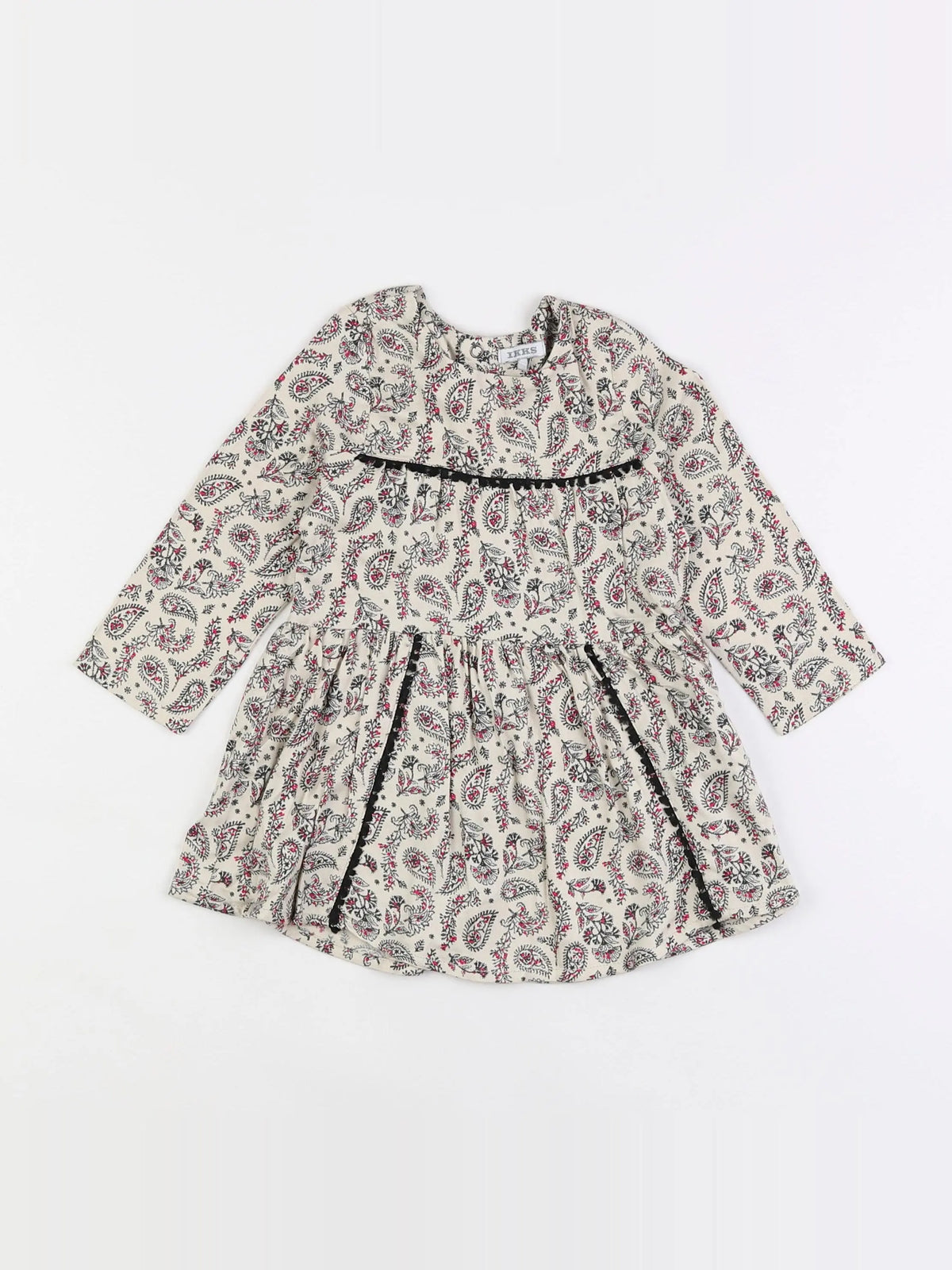 IKKS - robe beige, rose - 18 mois