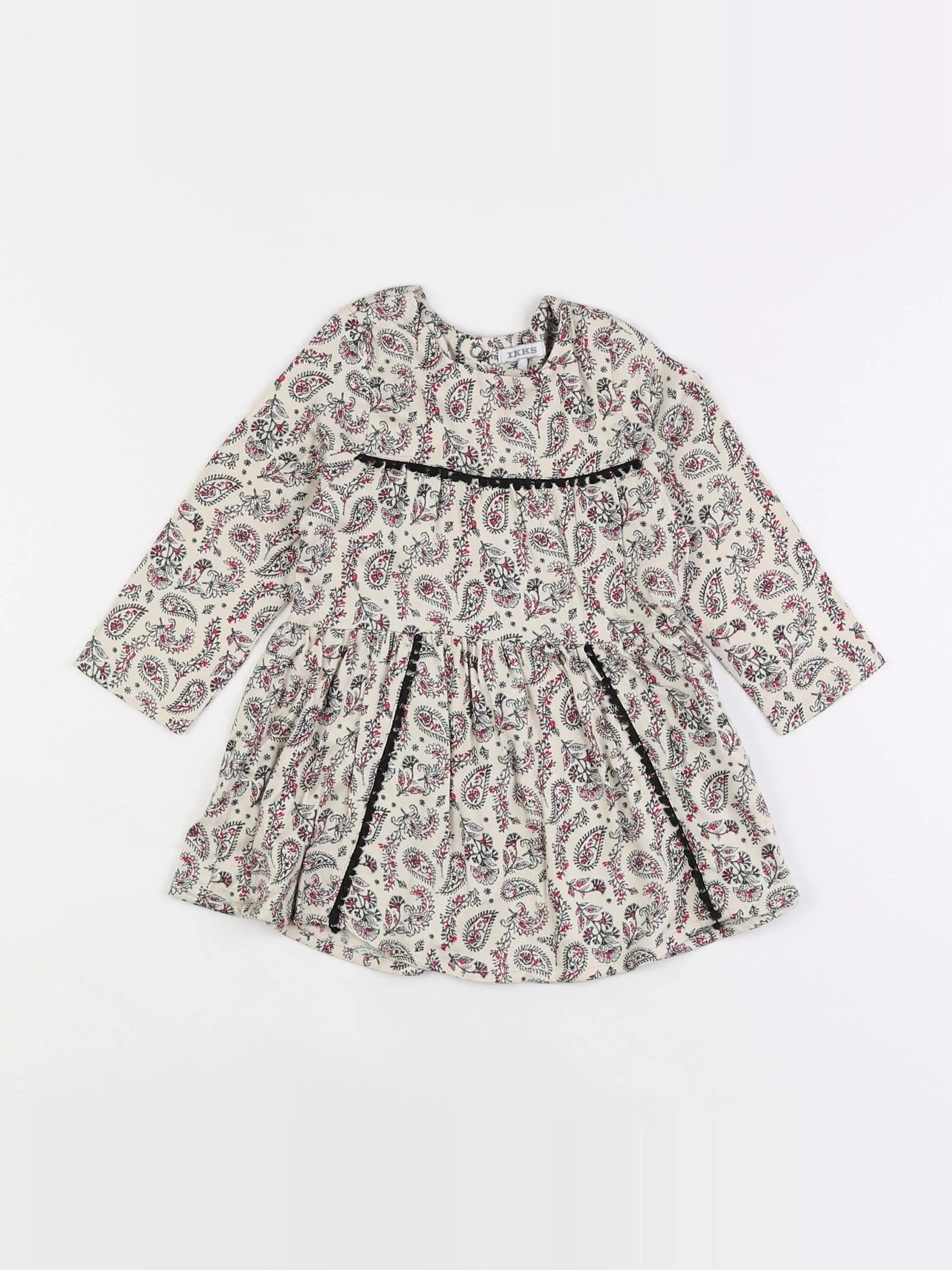 IKKS - robe beige, rose - 18 mois