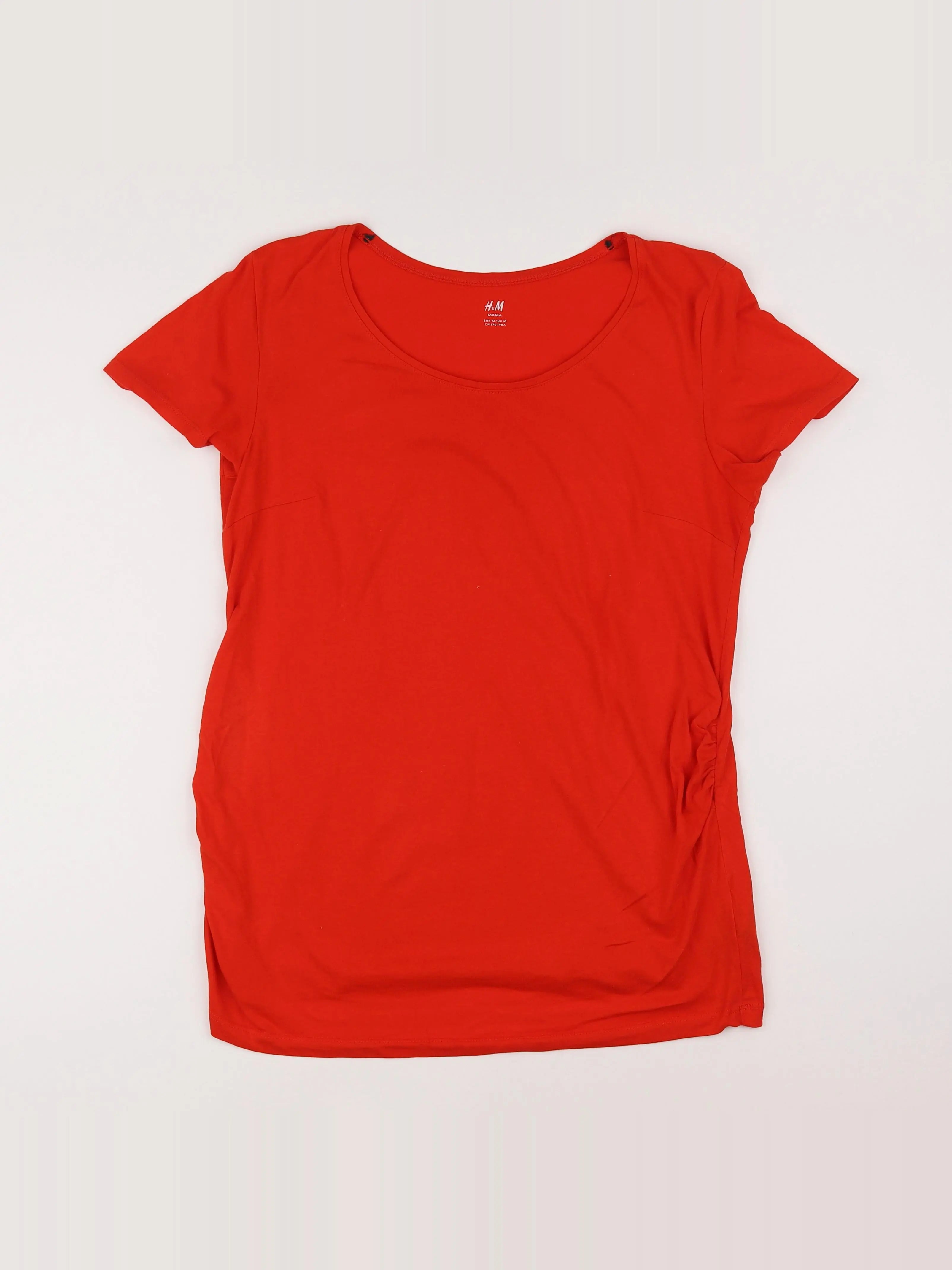 H&M - tee-shirt grossesse rouge - 40 à 42