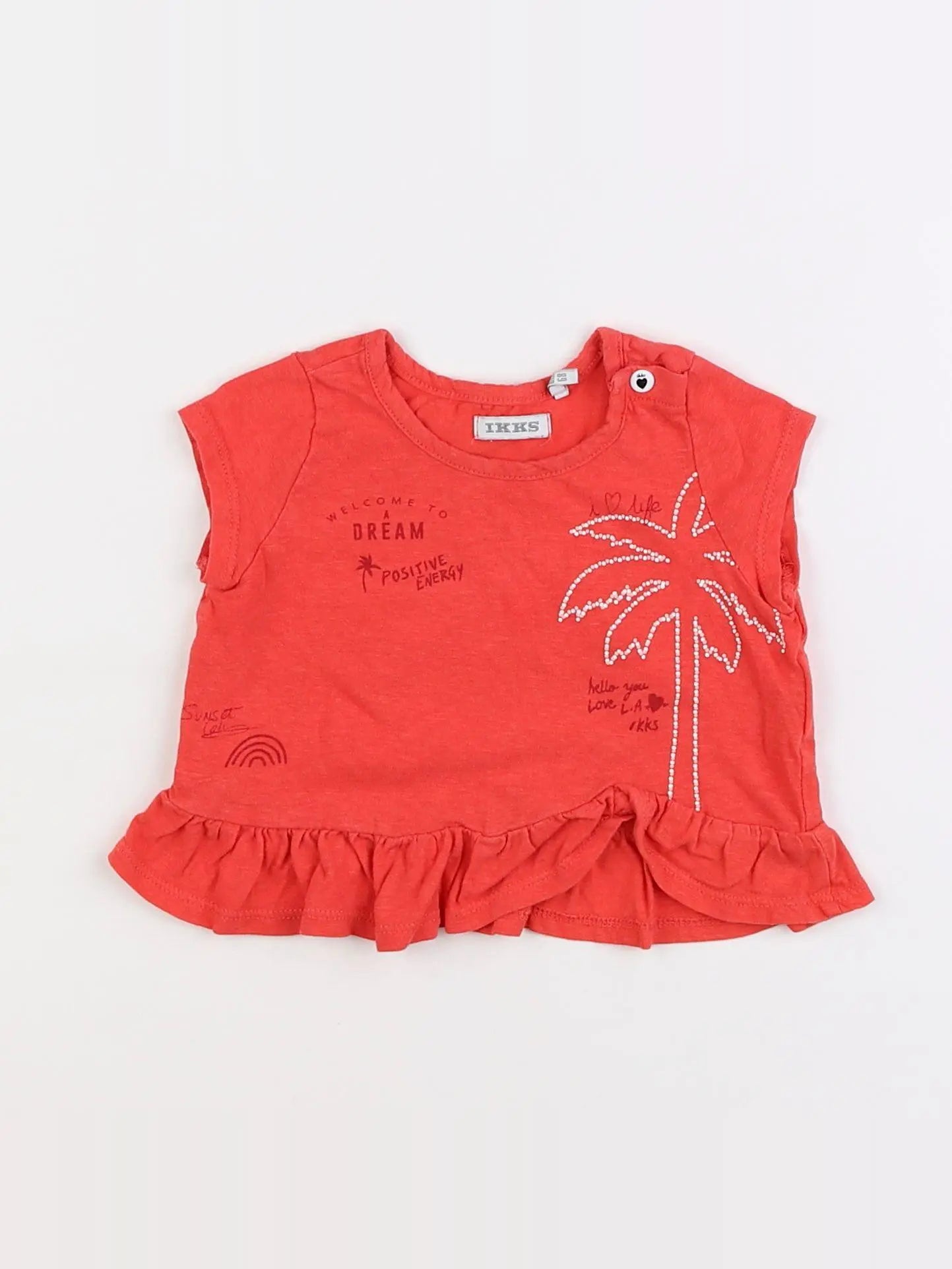 IKKS - tee-shirt rouge - 6 mois