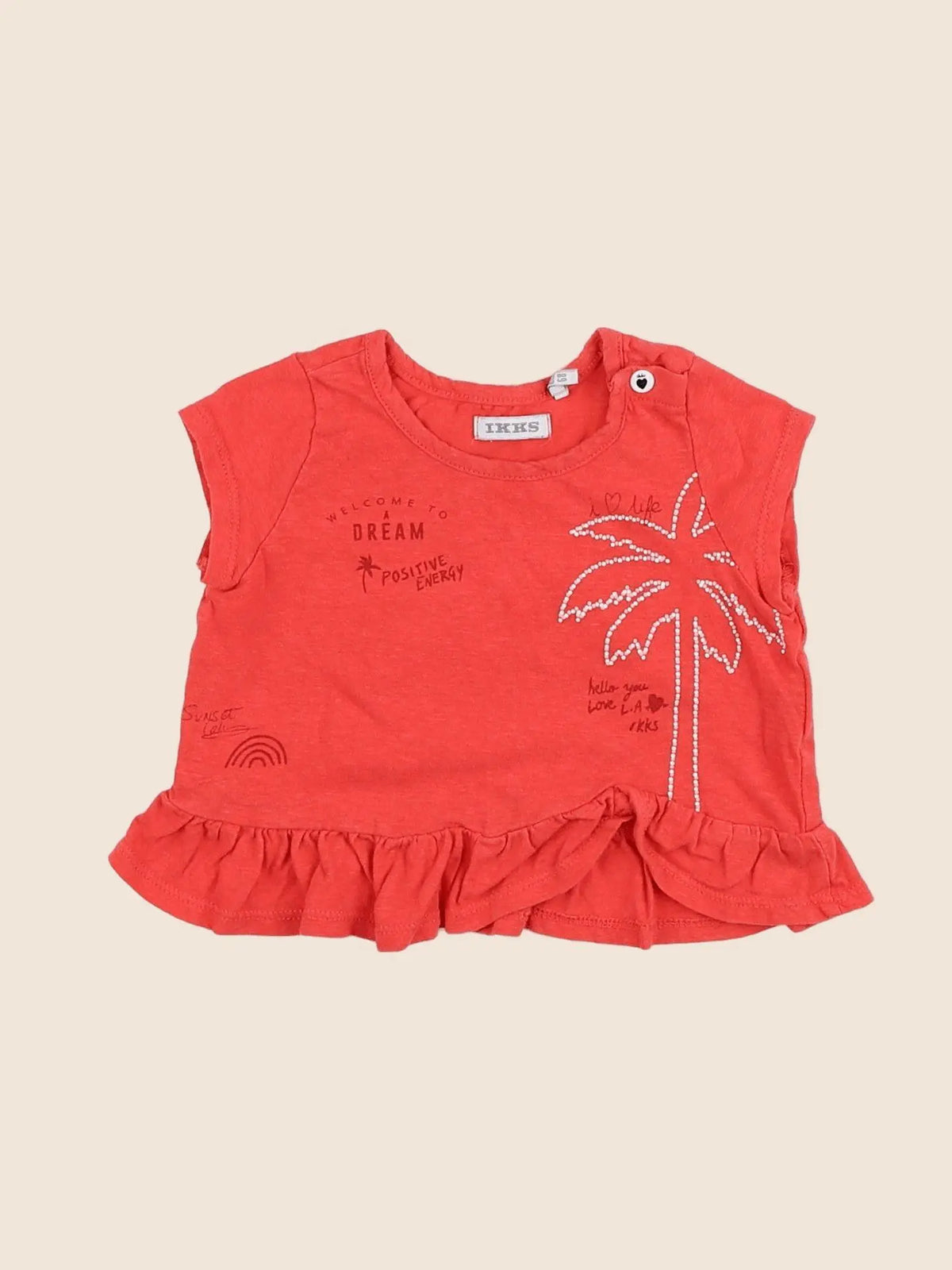 IKKS - tee-shirt rouge - 6 mois