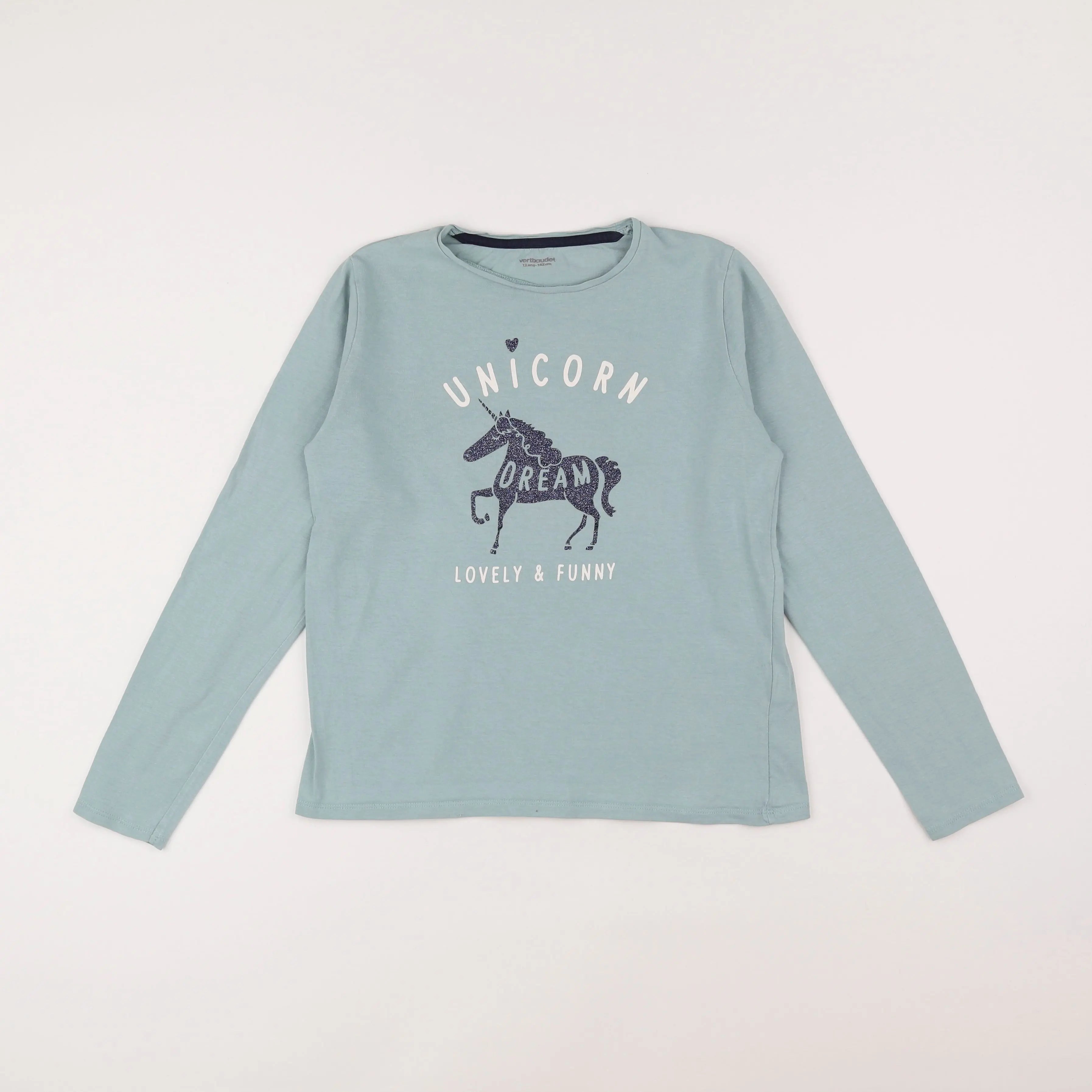 Vertbaudet - tee-shirt bleu - 12 ans