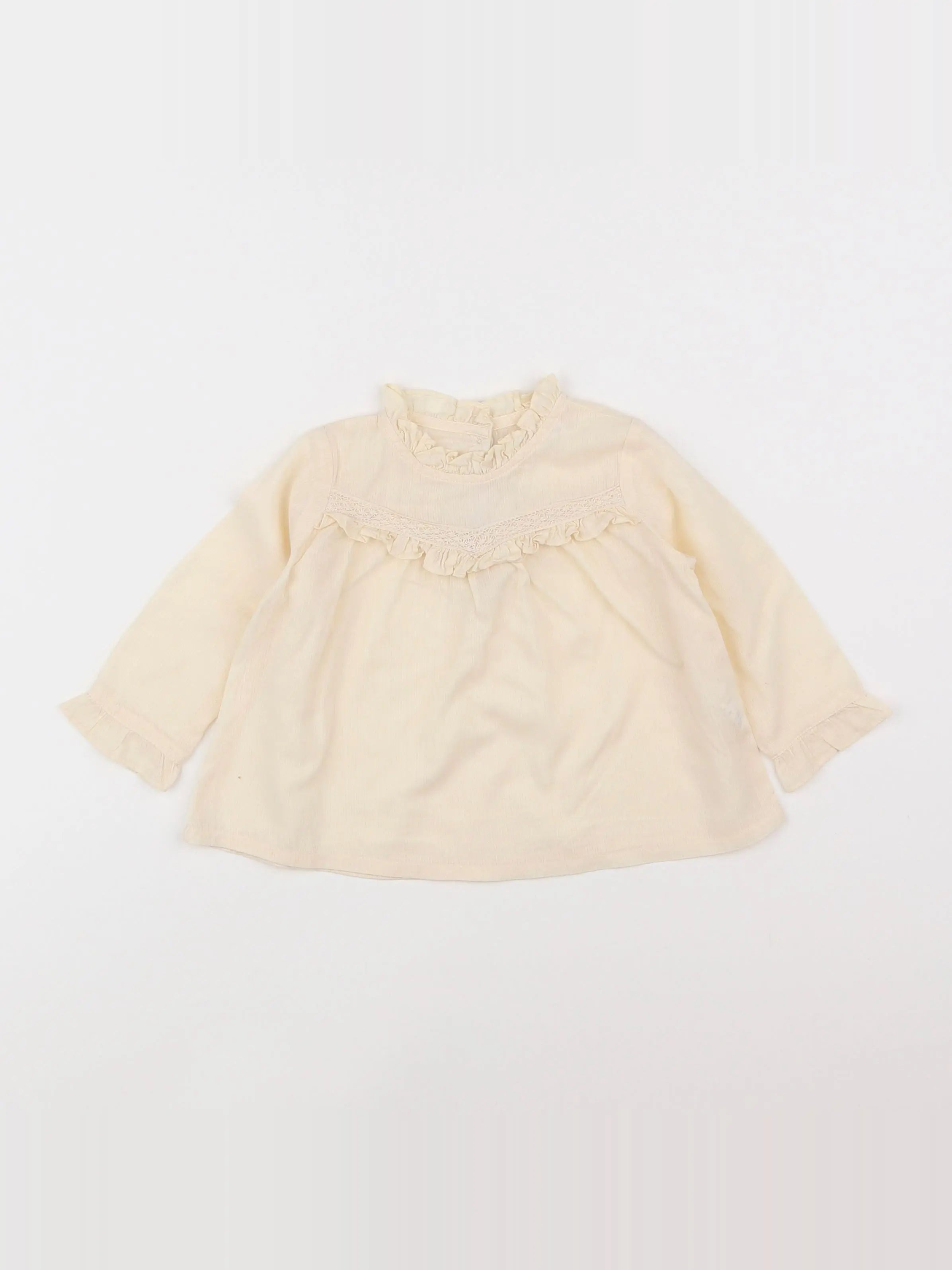 Boutchou - blouse beige - 9 mois