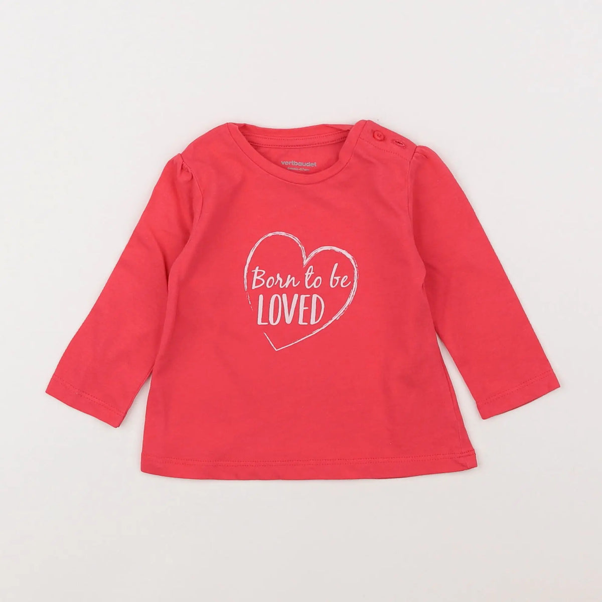 Vertbaudet - tee-shirt rose - 6 mois