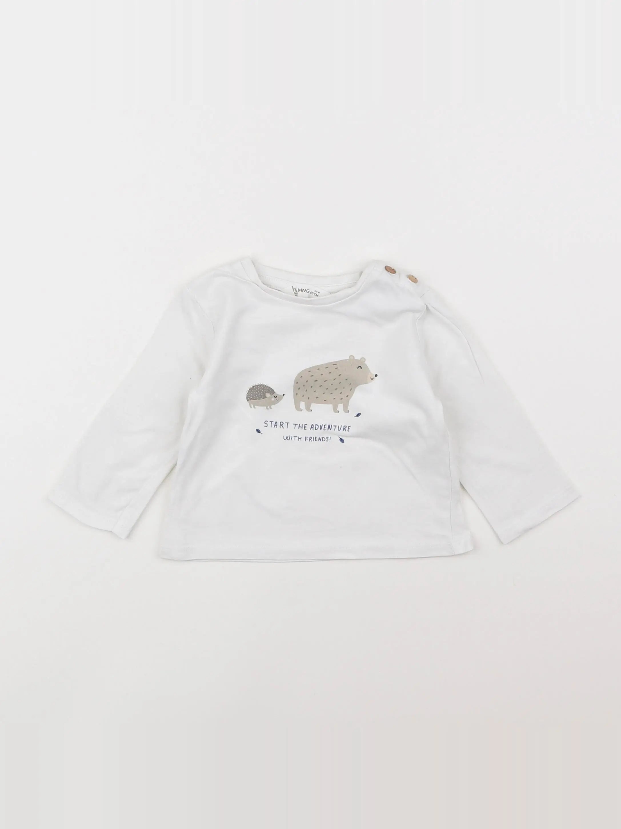Mango - tee-shirt blanc - 3/6 mois