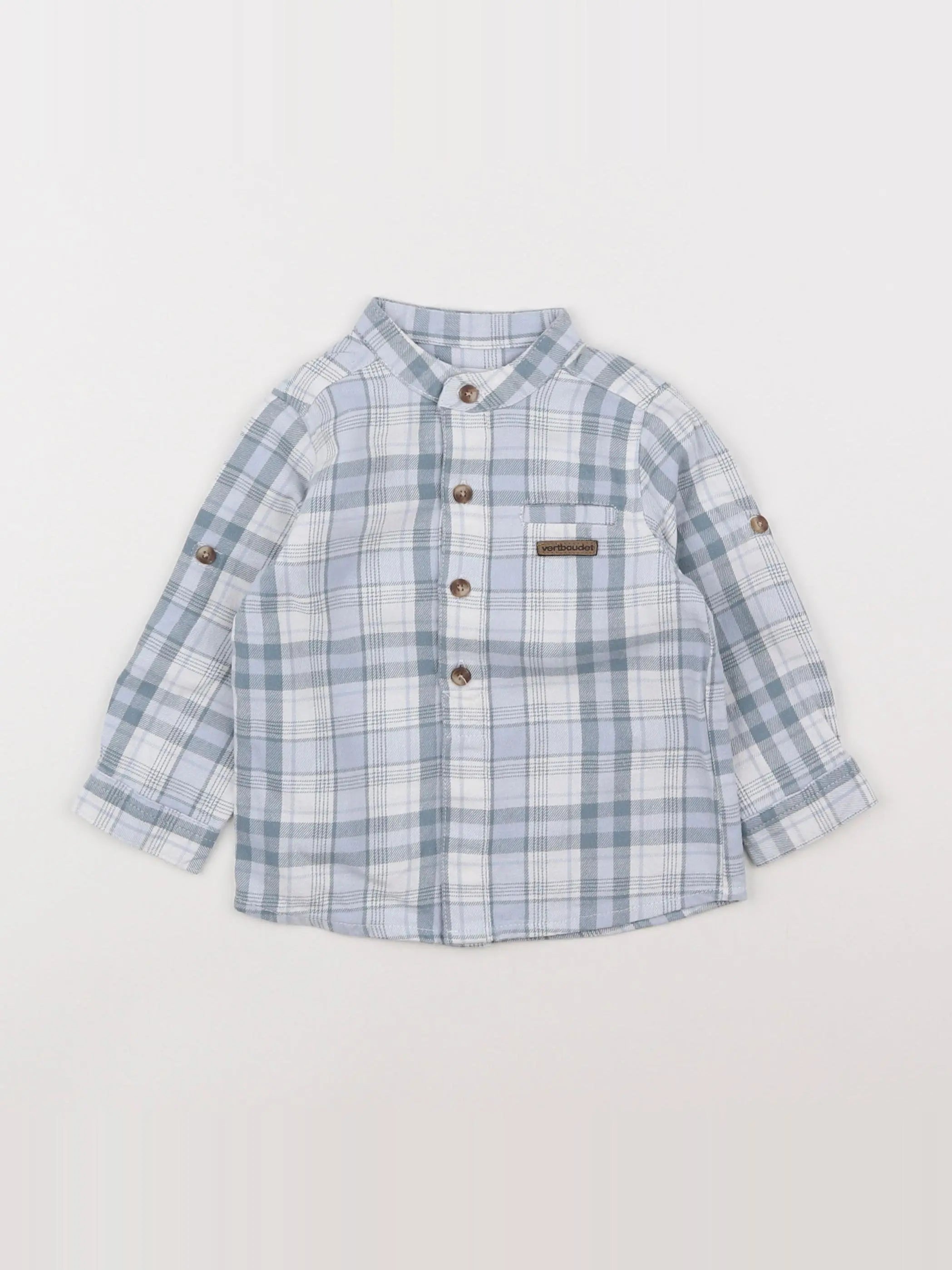 Vertbaudet - chemise gris - 18 mois