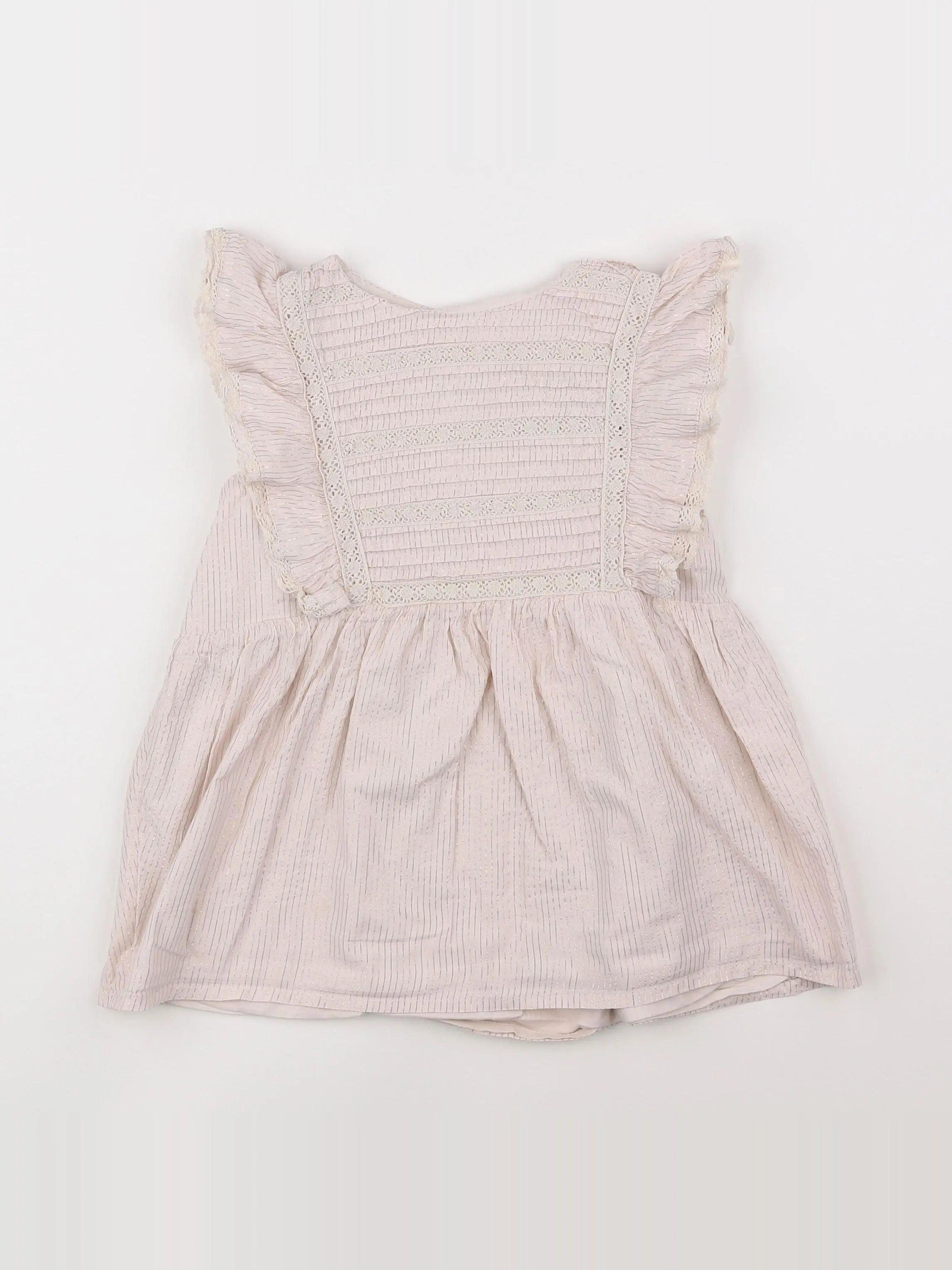 Vertbaudet - blouse beige, or - 9 ans