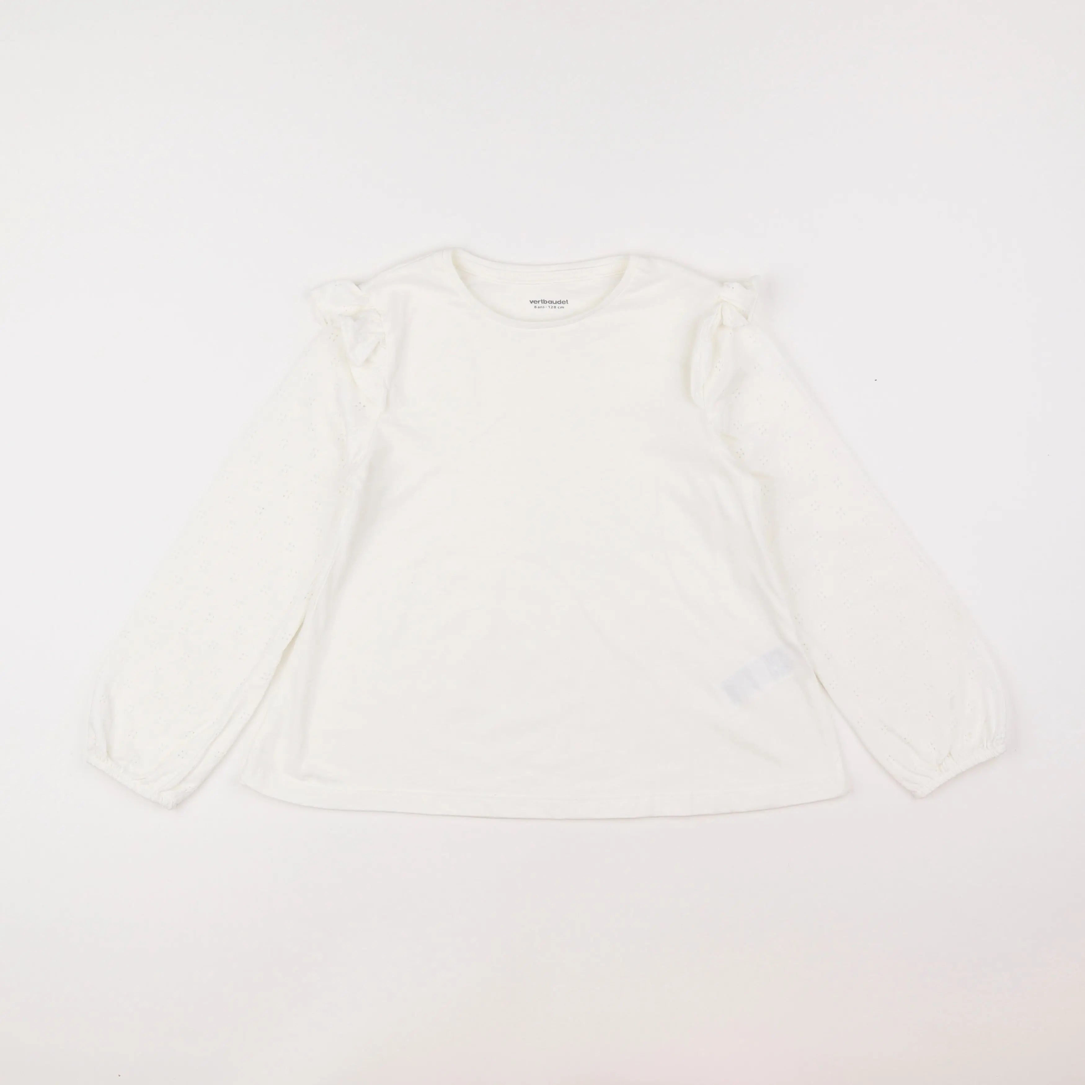 Vertbaudet - tee-shirt blanc - 8 ans