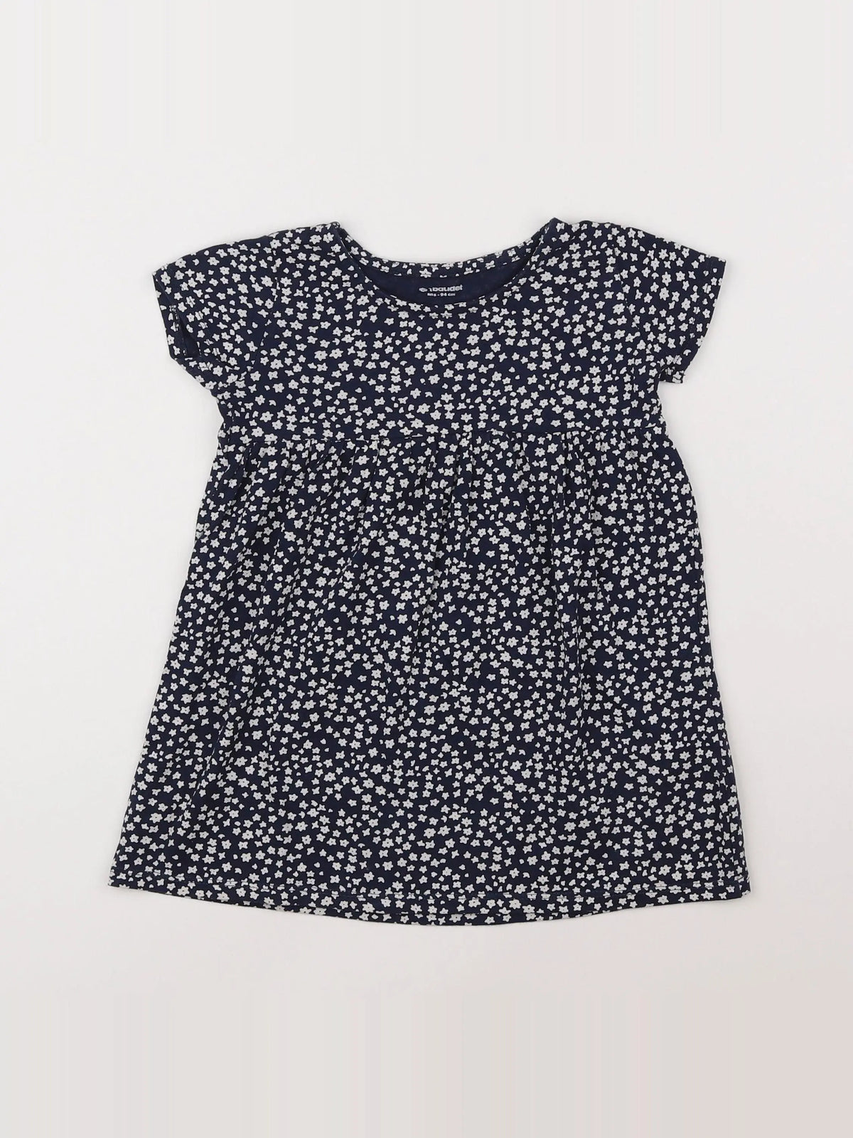 Vertbaudet - robe bleu, blanc - 2 ans
