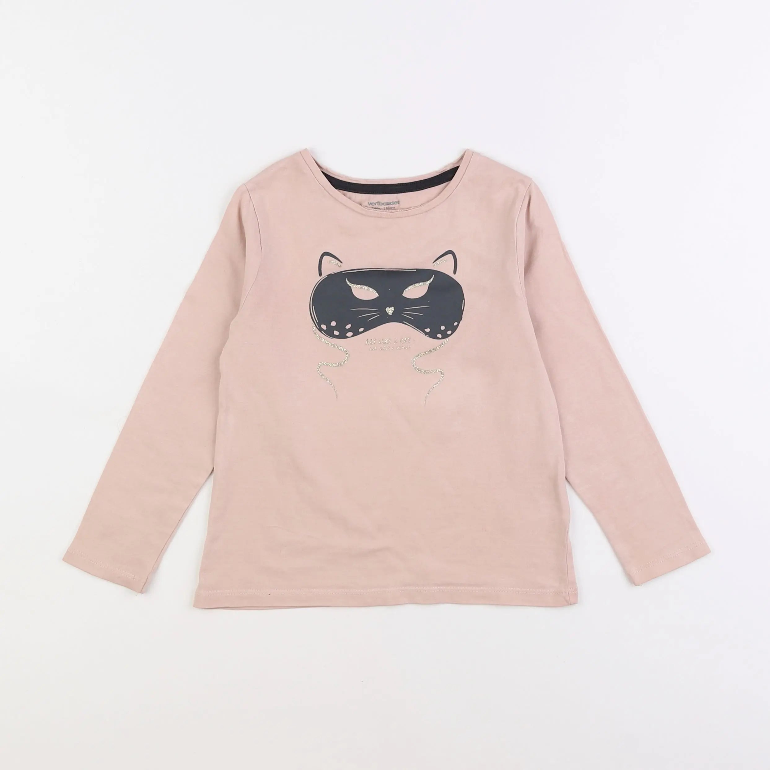 Vertbaudet - tee-shirt rose - 6 ans