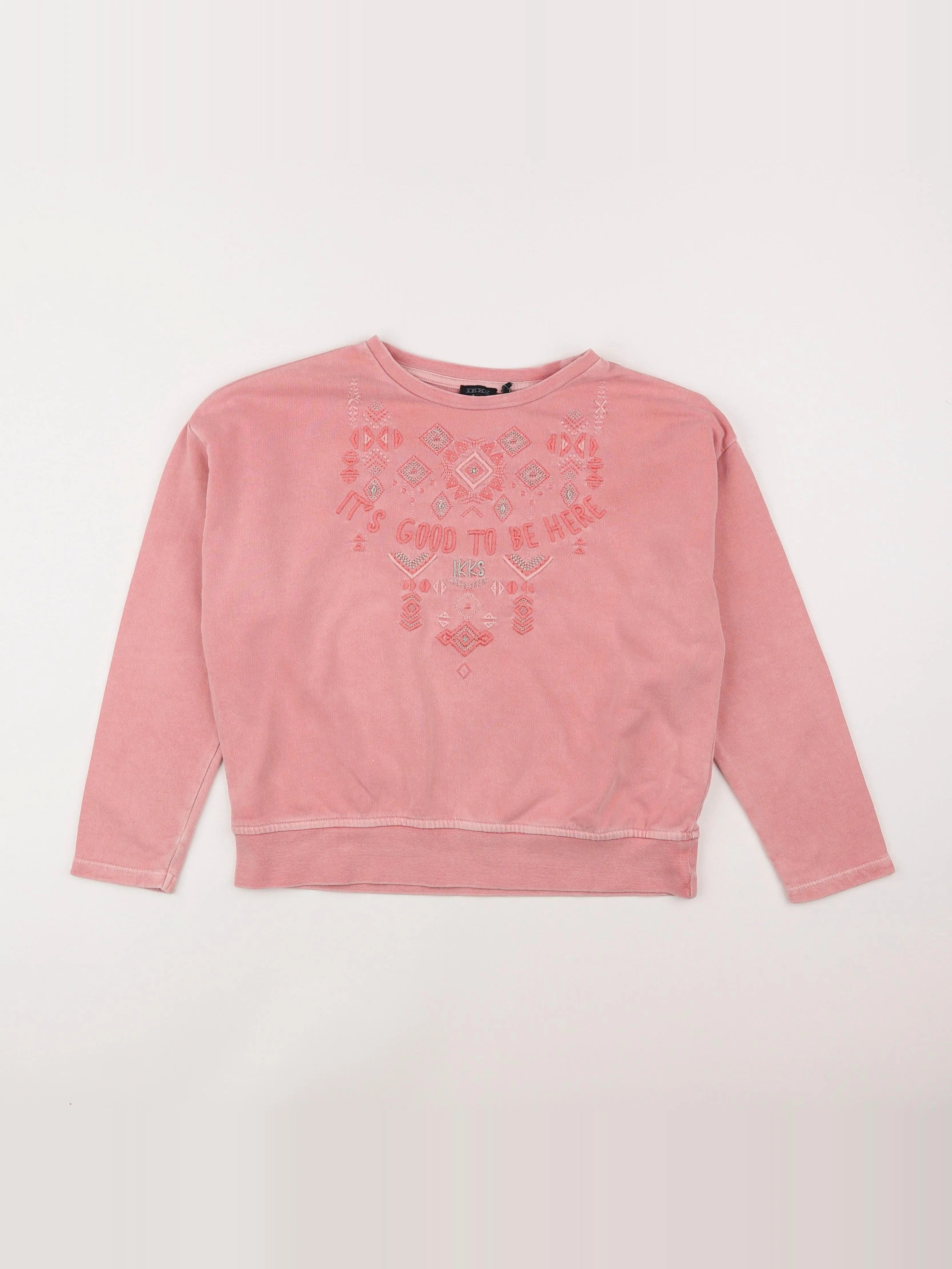 IKKS - sweat rose - 10 ans