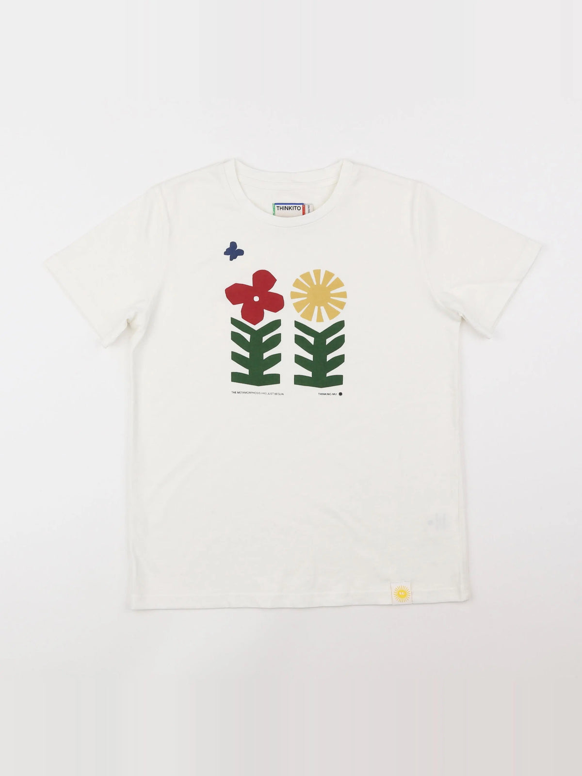 Tee-shirt blanc "FLEURS"