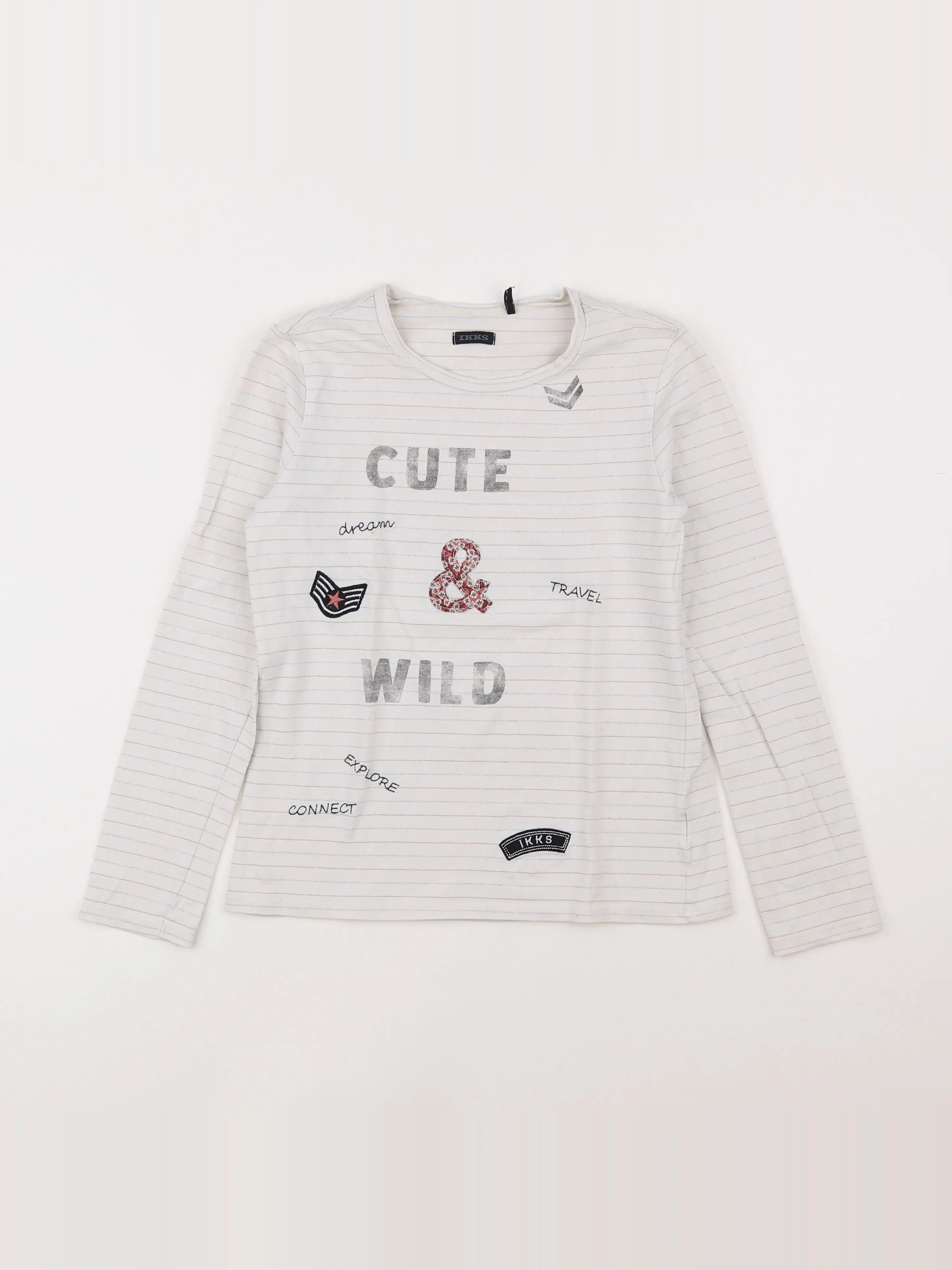 IKKS - tee-shirt blanc - 10 ans