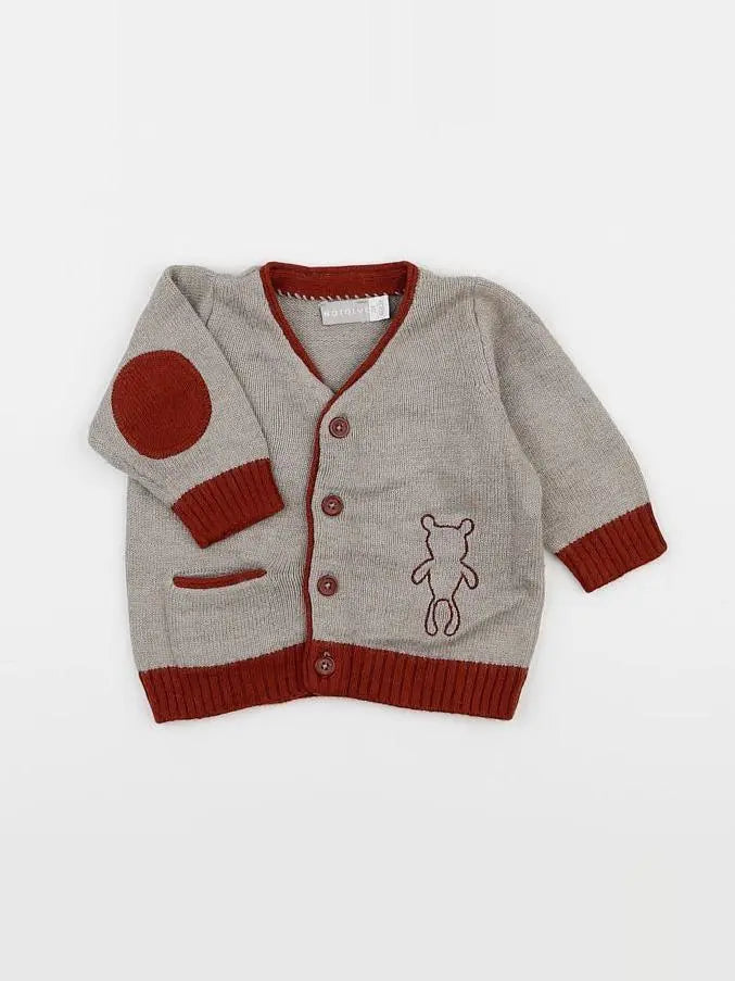 Natalys - gilet beige, marron - 3 mois