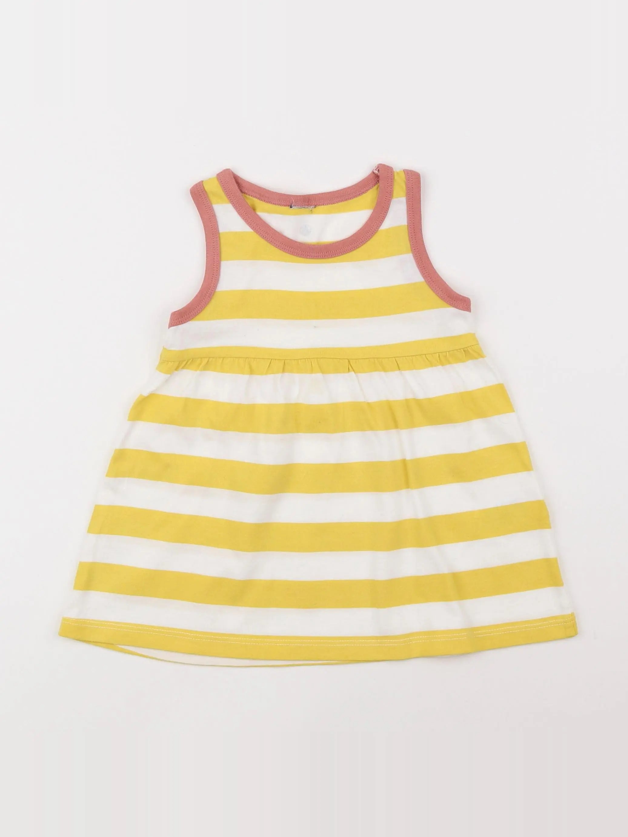 Petit Bateau - robe jaune - 12 mois