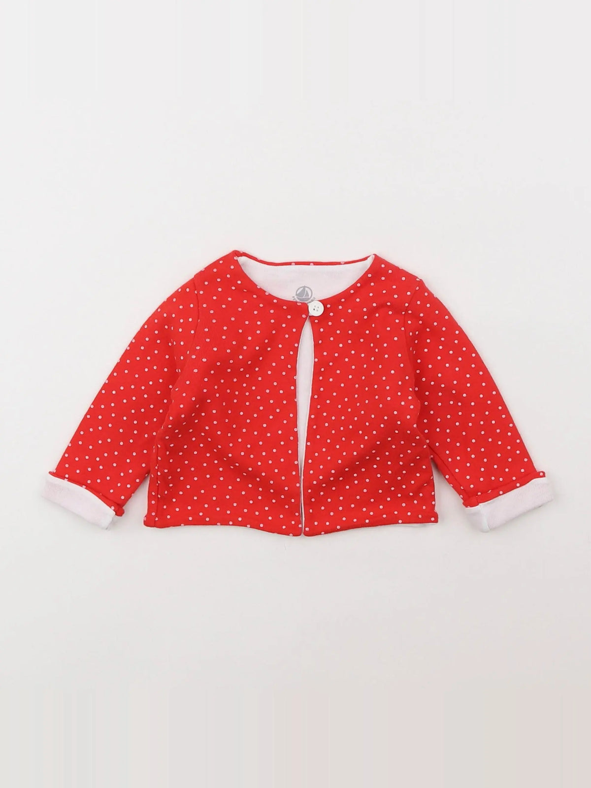 Petit Bateau - gilet rouge - 6 mois