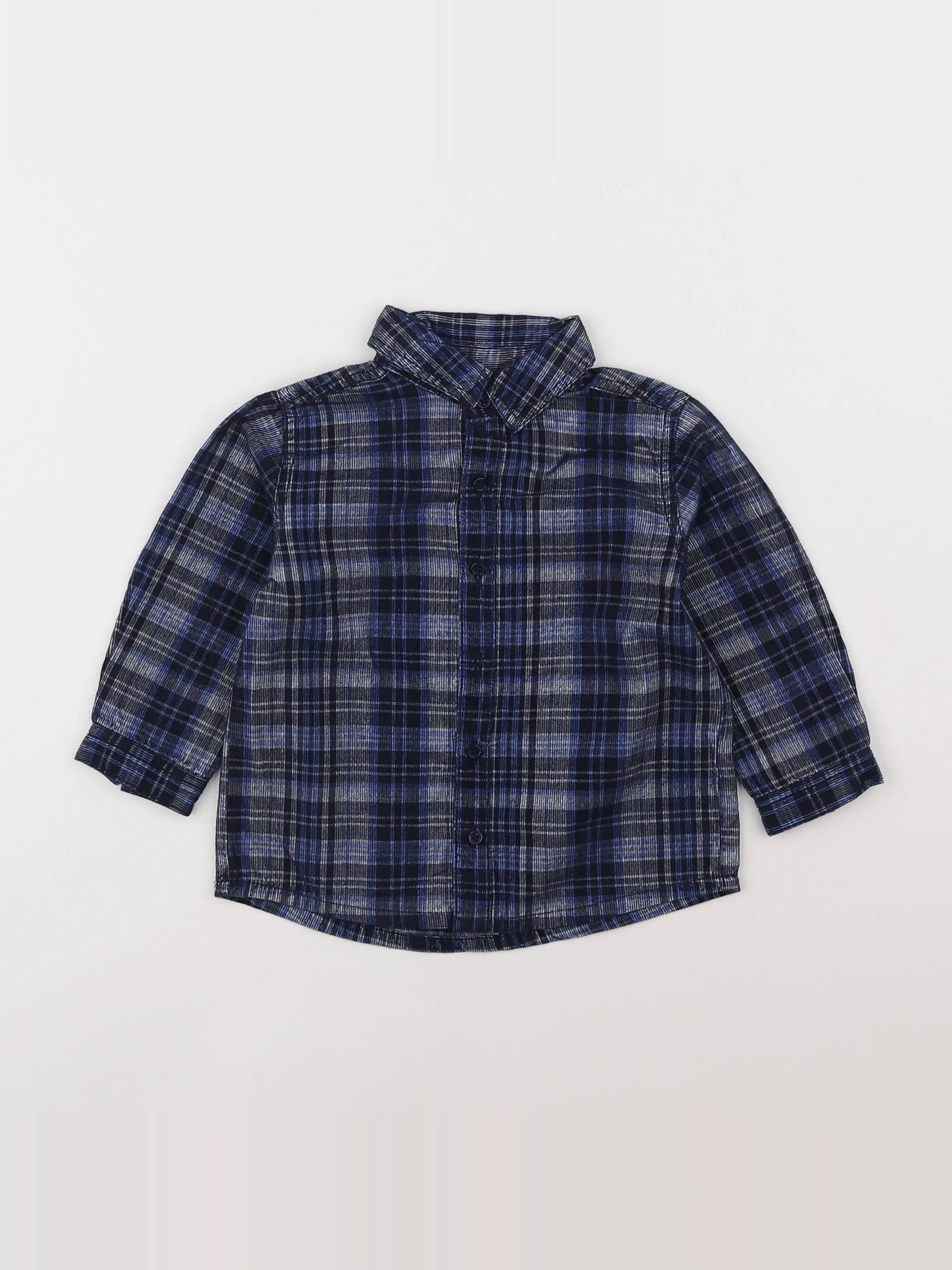 Boutchou - chemise bleu - 18 mois