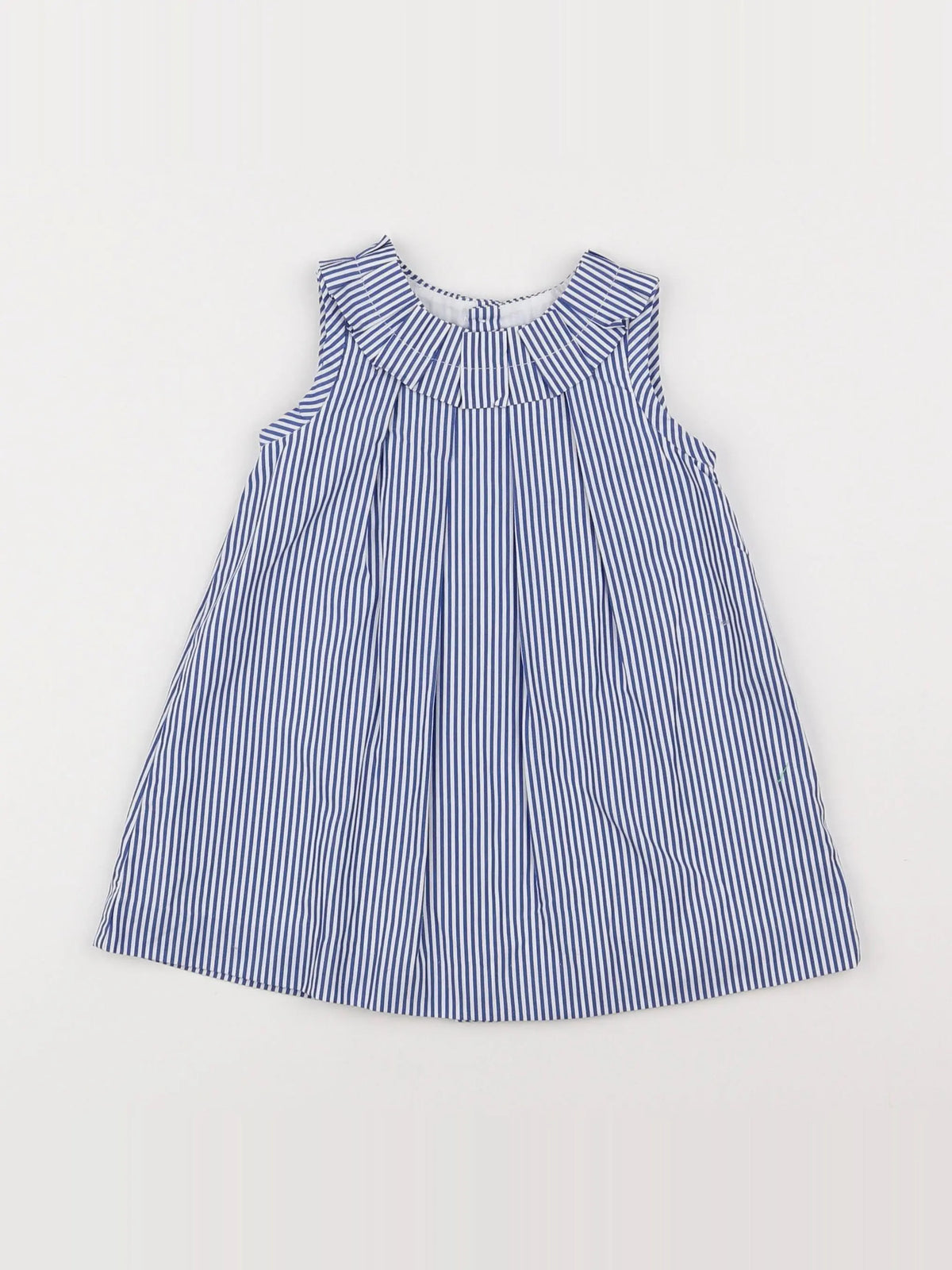 Jacadi - robe blanc, bleu - 12 mois