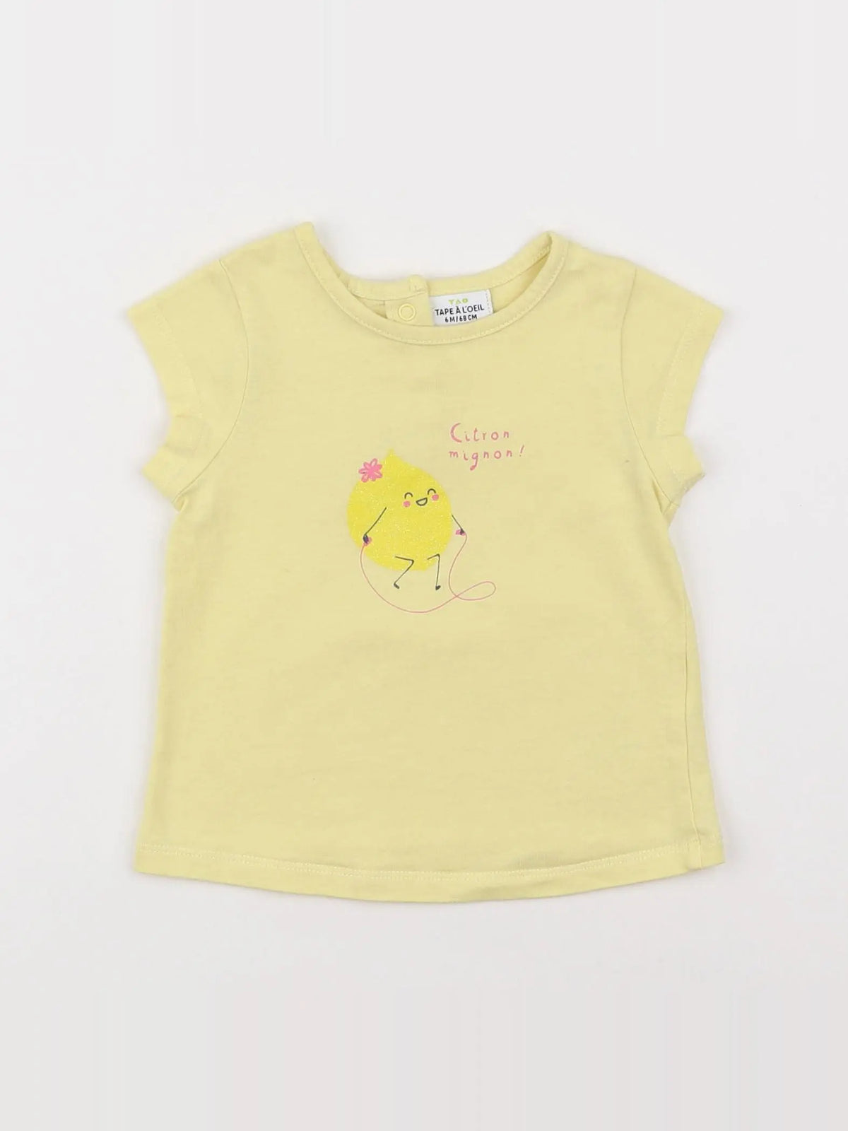 Tape à l'oeil - tee-shirt jaune - 6 mois