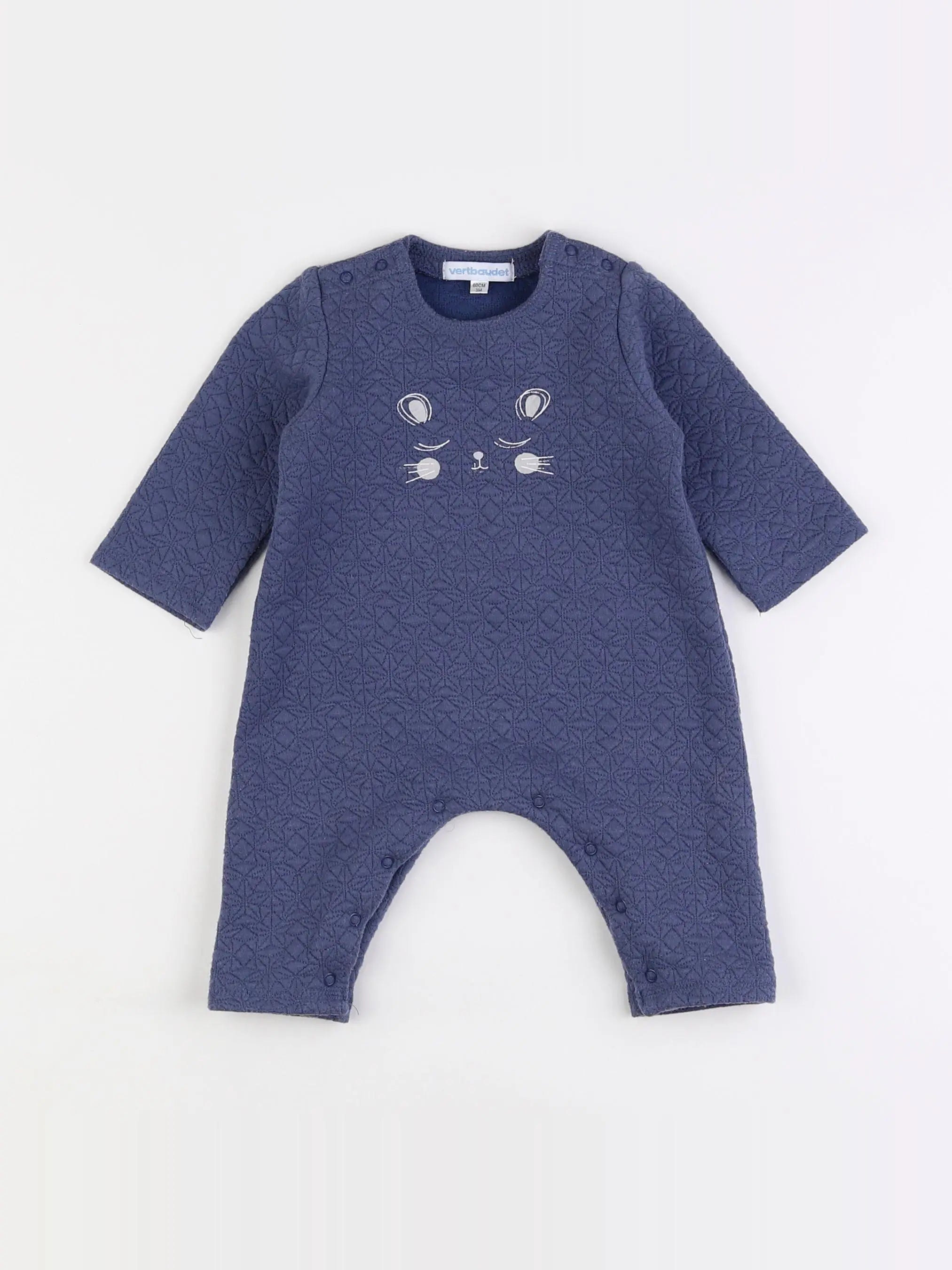 Vertbaudet - combinaison bleu - 3 mois