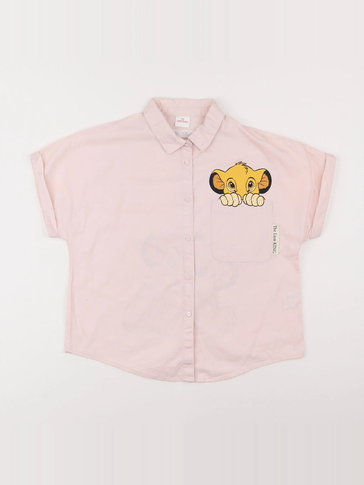 Zara - chemise imprimé au dos rose - 9 ans